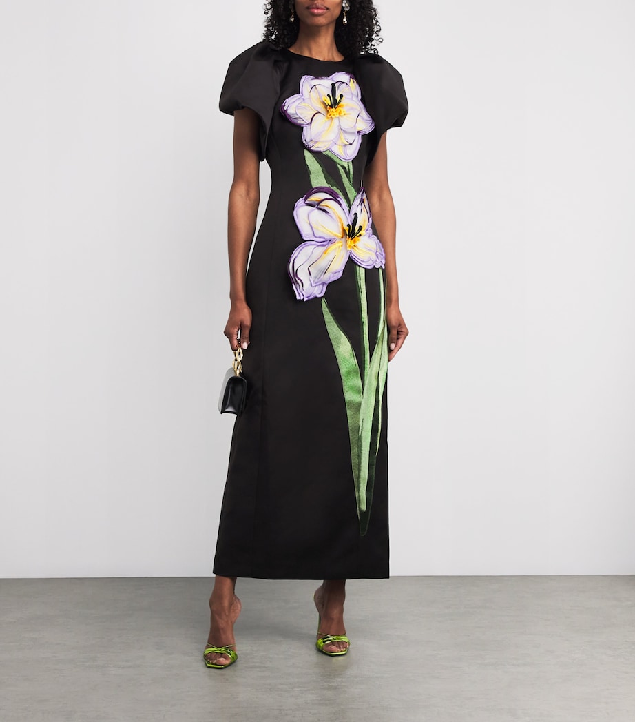 LEO LIN Multi Floral-Appliqu Lucinda Maxi Dress | Harrods UK LEO LIN Multi Floral-Appliqu Lucinda Maxi Dress | Harrods UK