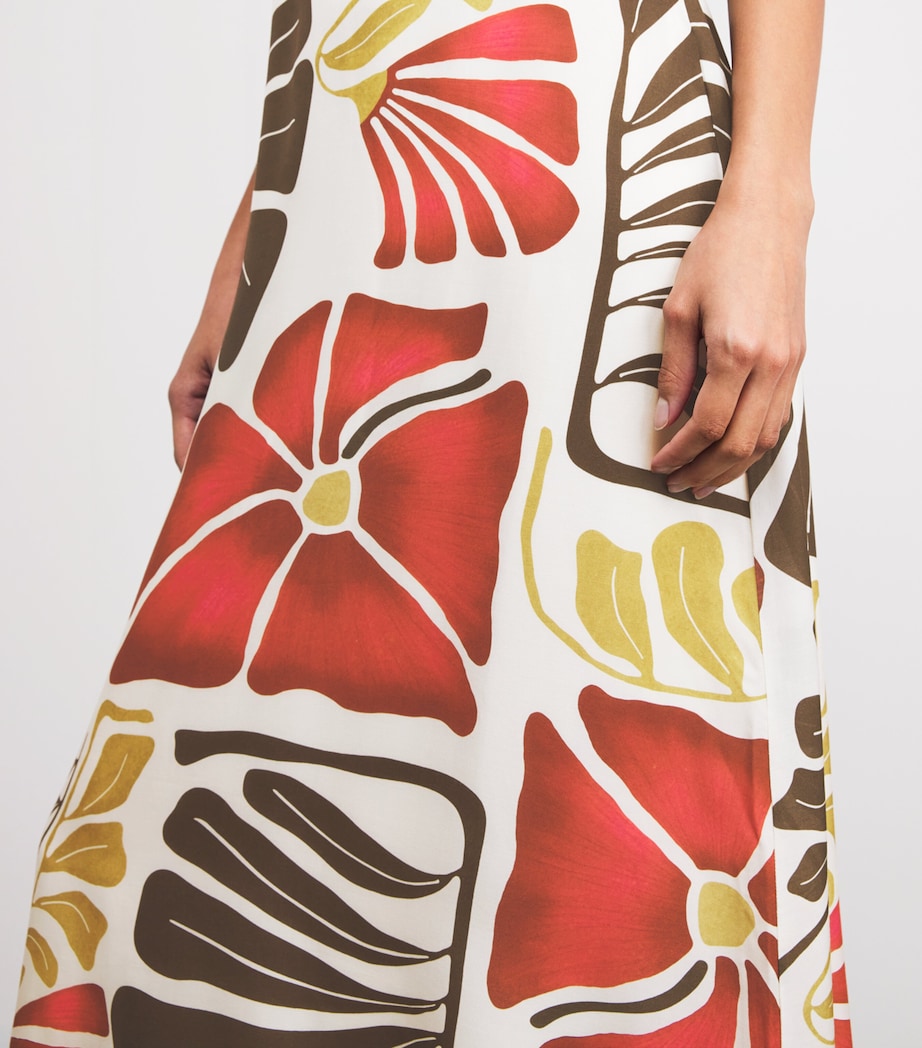 Jersey Floral Print Julietta Maxi Dress FIORELLO ROSSO Image 6