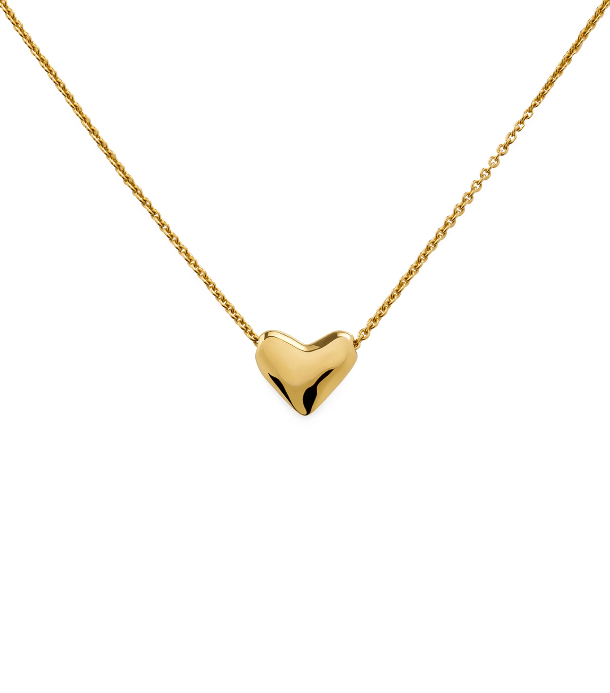 Monica Vinader Gold Vermeil Heart Necklace In Brown