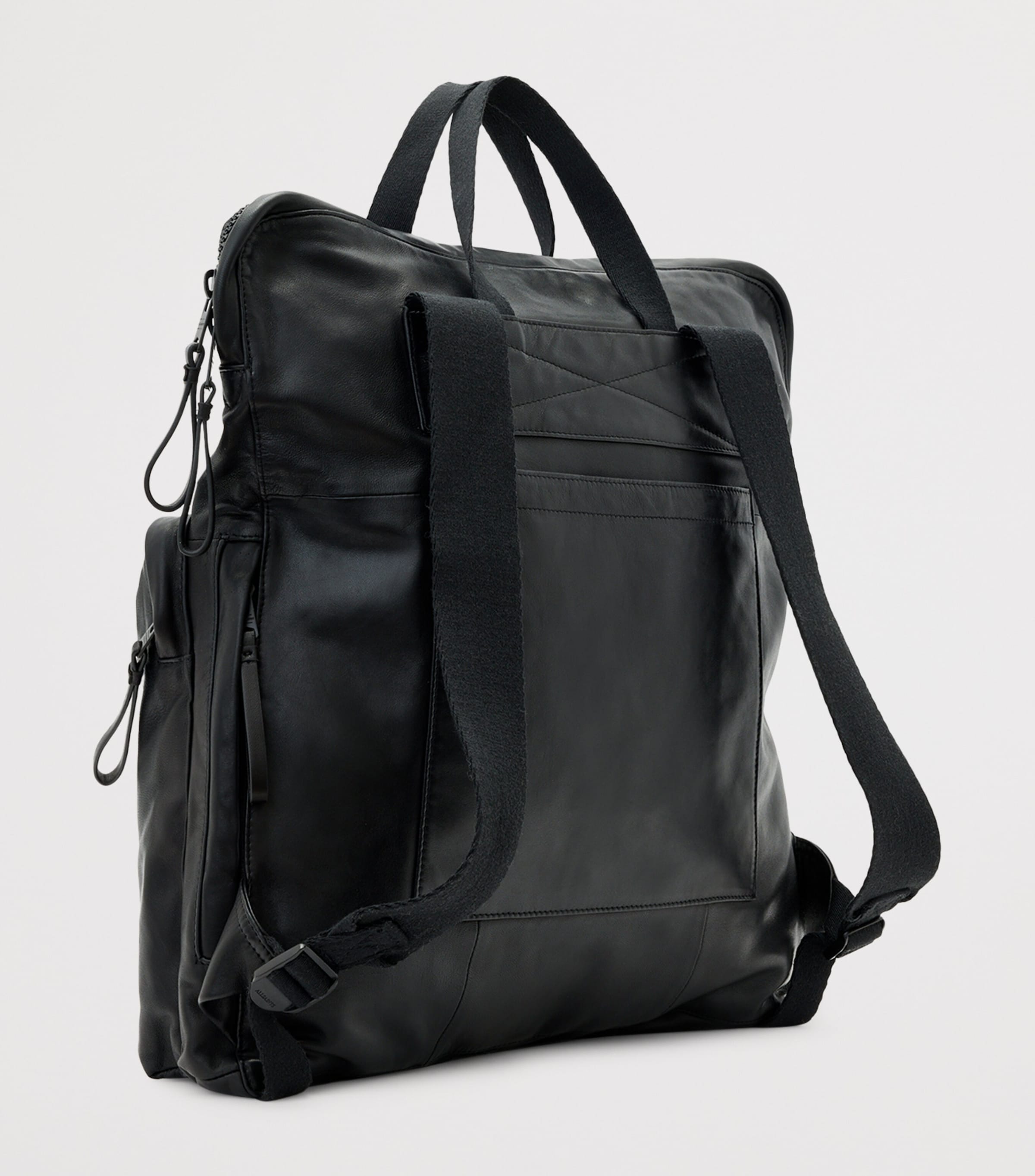 AllSaints Sheepskin Haven Force Backpack Black Image 4