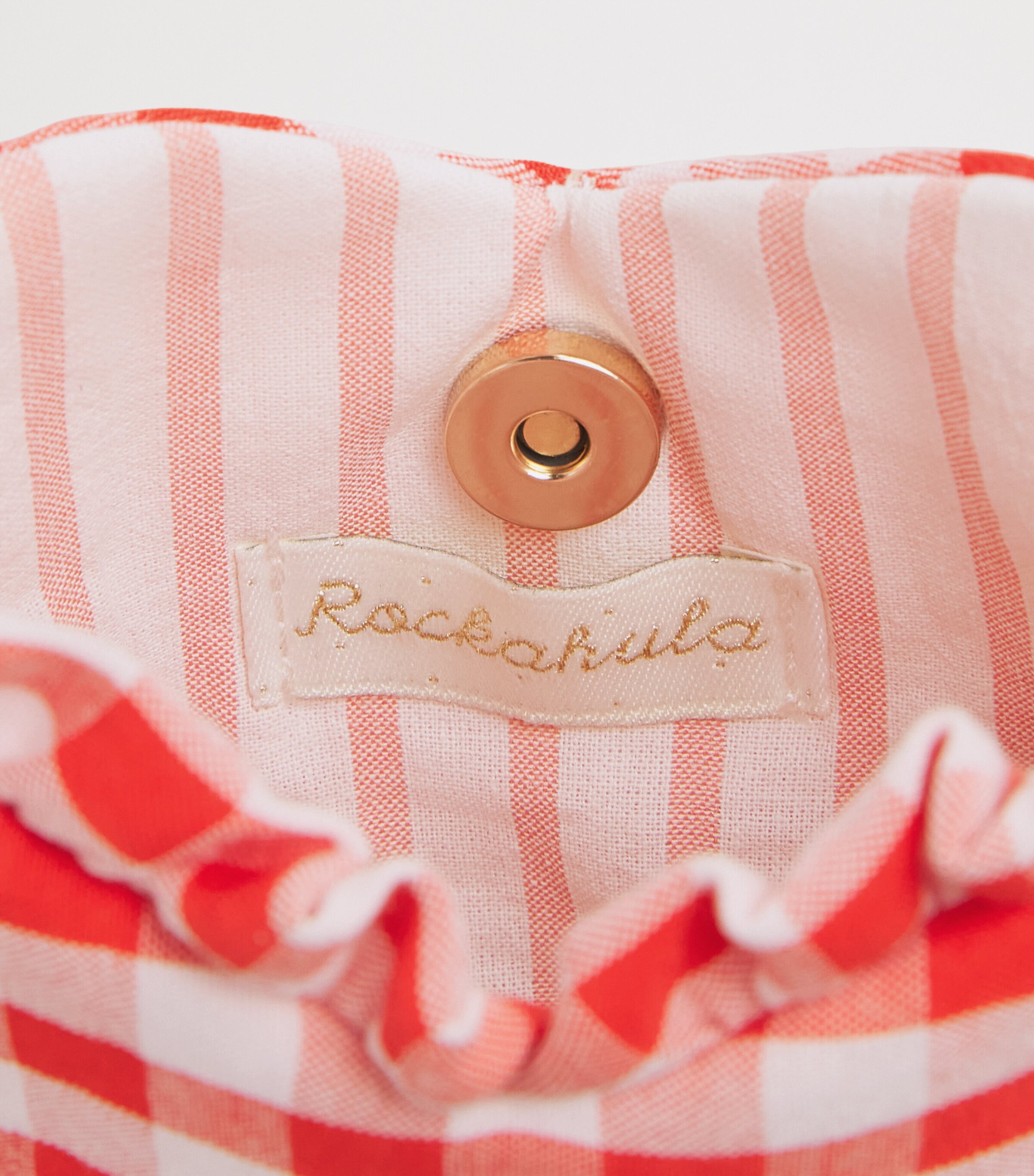 Rockahula Gingham Ruffle Heart Cross-Body Bag Red Image 3