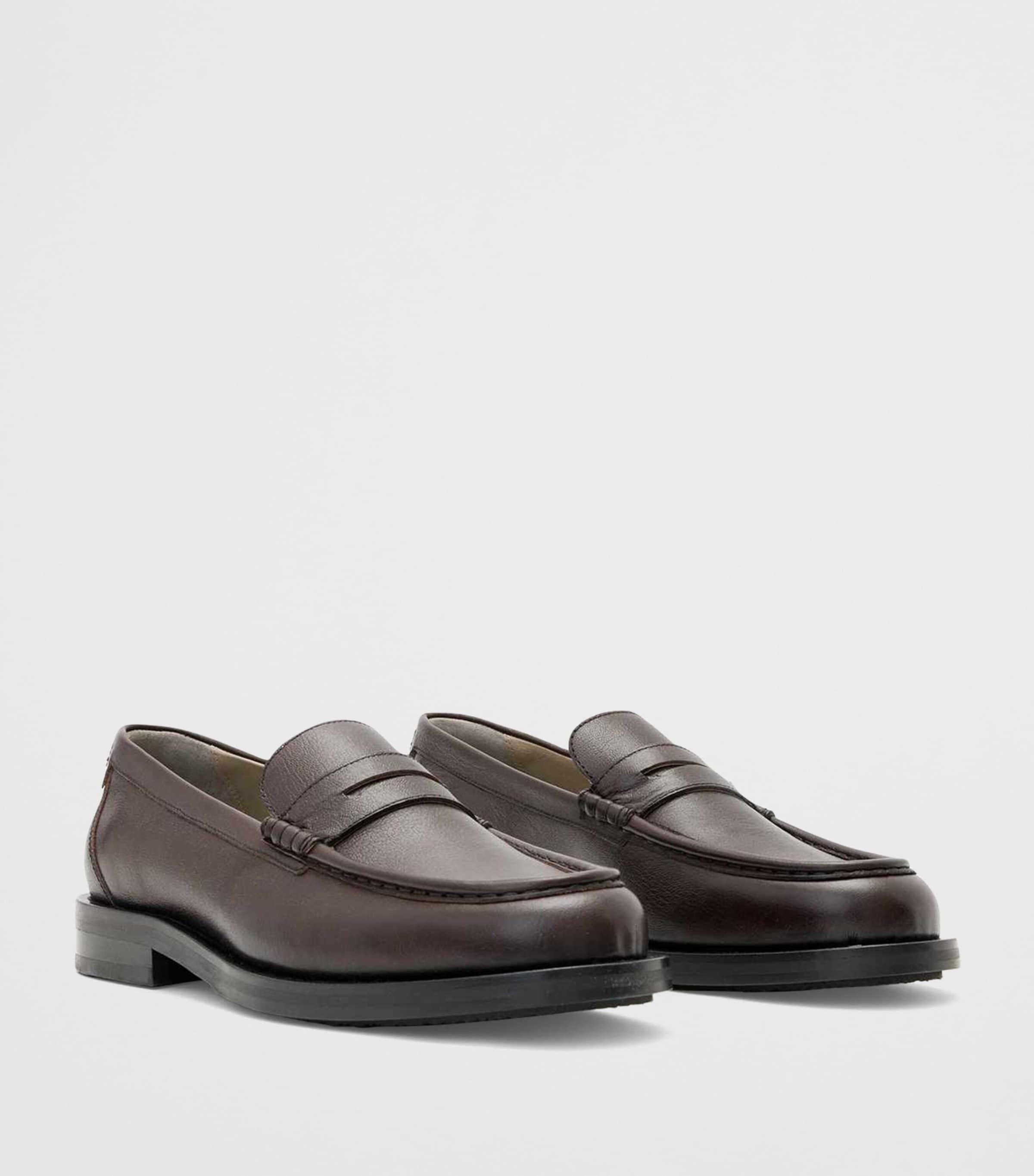AllSaints Leather Bloom Loafers Oxblood Red Image 4