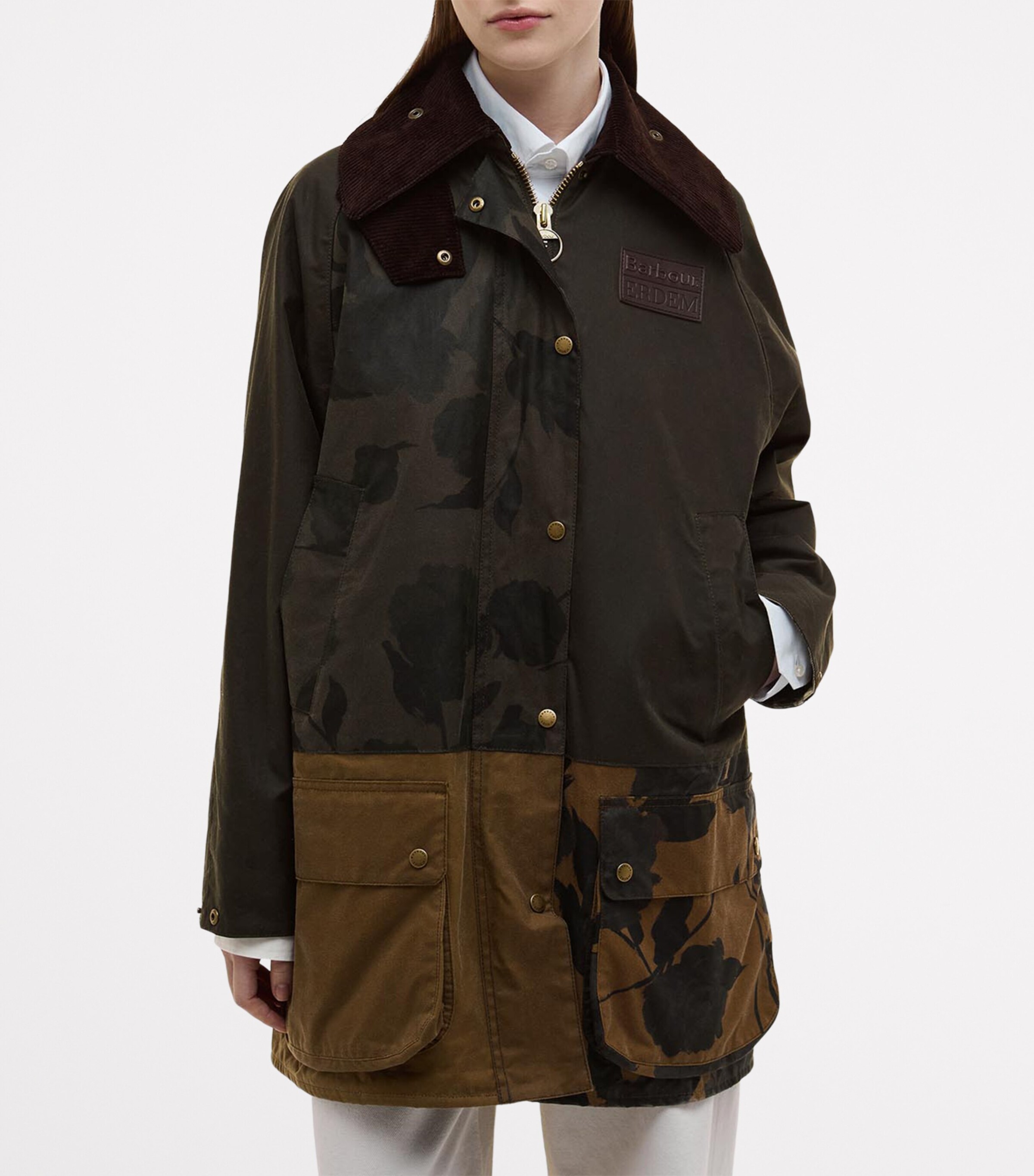 【関税・送料込み】 Baracuta X Barbour ERDEM Jacket Barbour x ERDEM Waxed Beauflower Jacket | Harrods UK