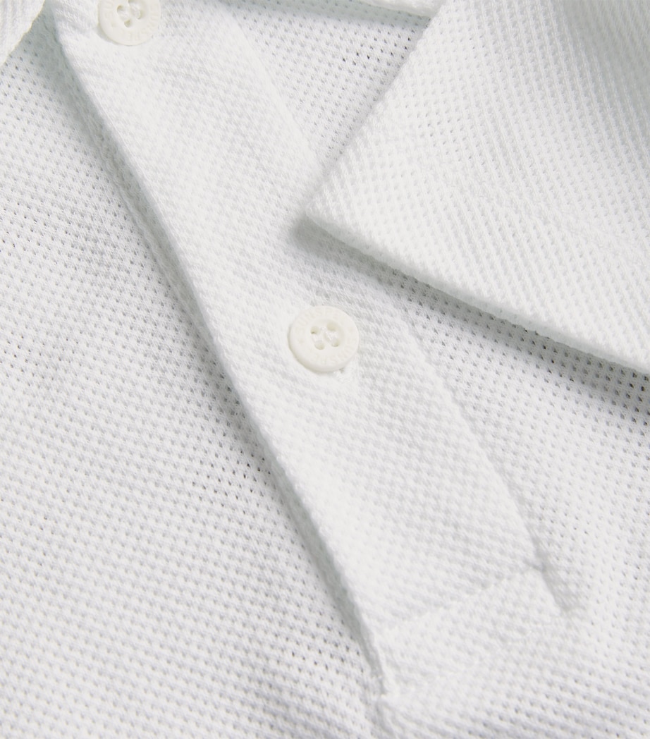 Sunspel Mens Supima Cotton Riviera Polo Shirt Whaa White Image 5