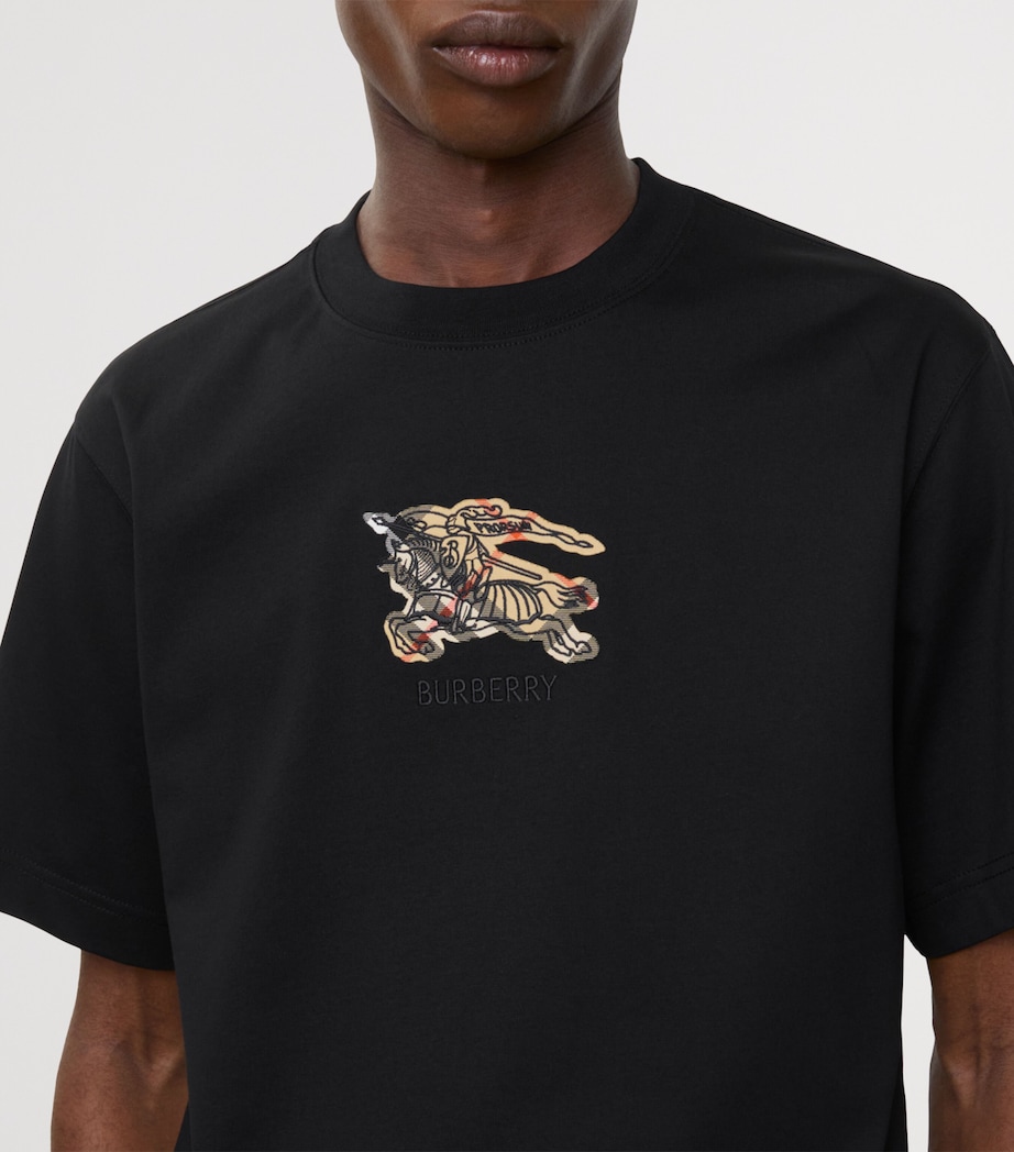 Cotton EDK Check T-Shirt BLACK Image 4