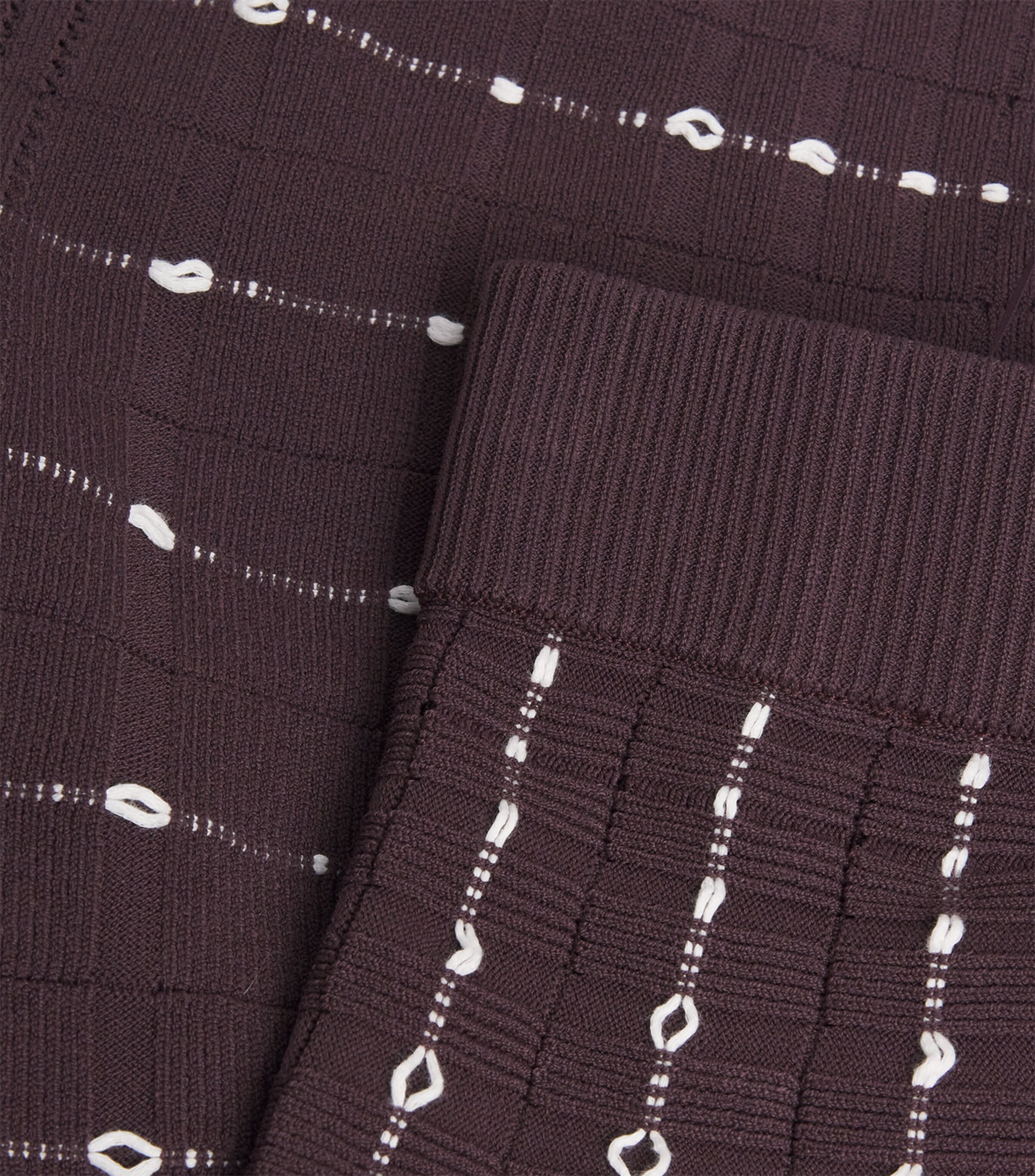 Fragmented Stripes Skirt MARASCHINO/IVORY Image 5