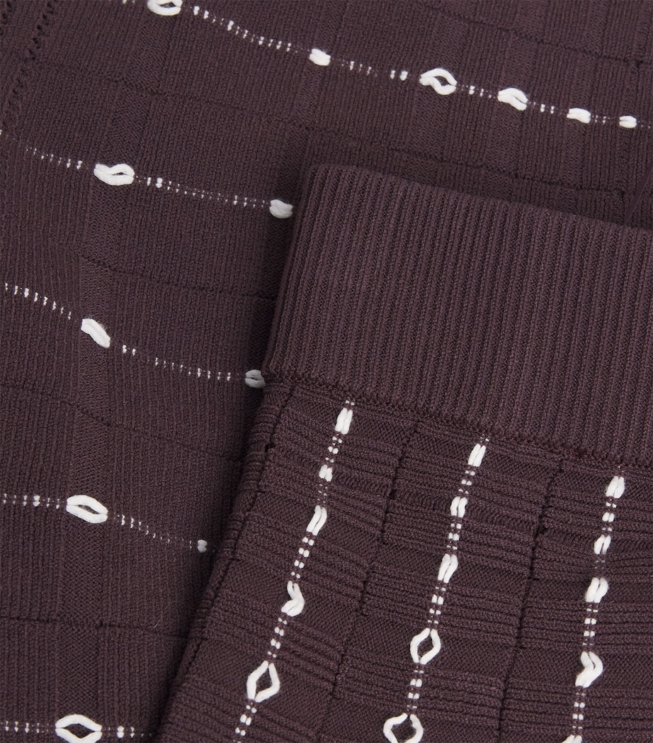 Fragmented Stripes Skirt MARASCHINO/IVORY Image 5