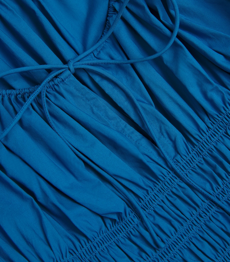 Organic Cotton Quinn Midi Dress SOFT COBALT Image 4