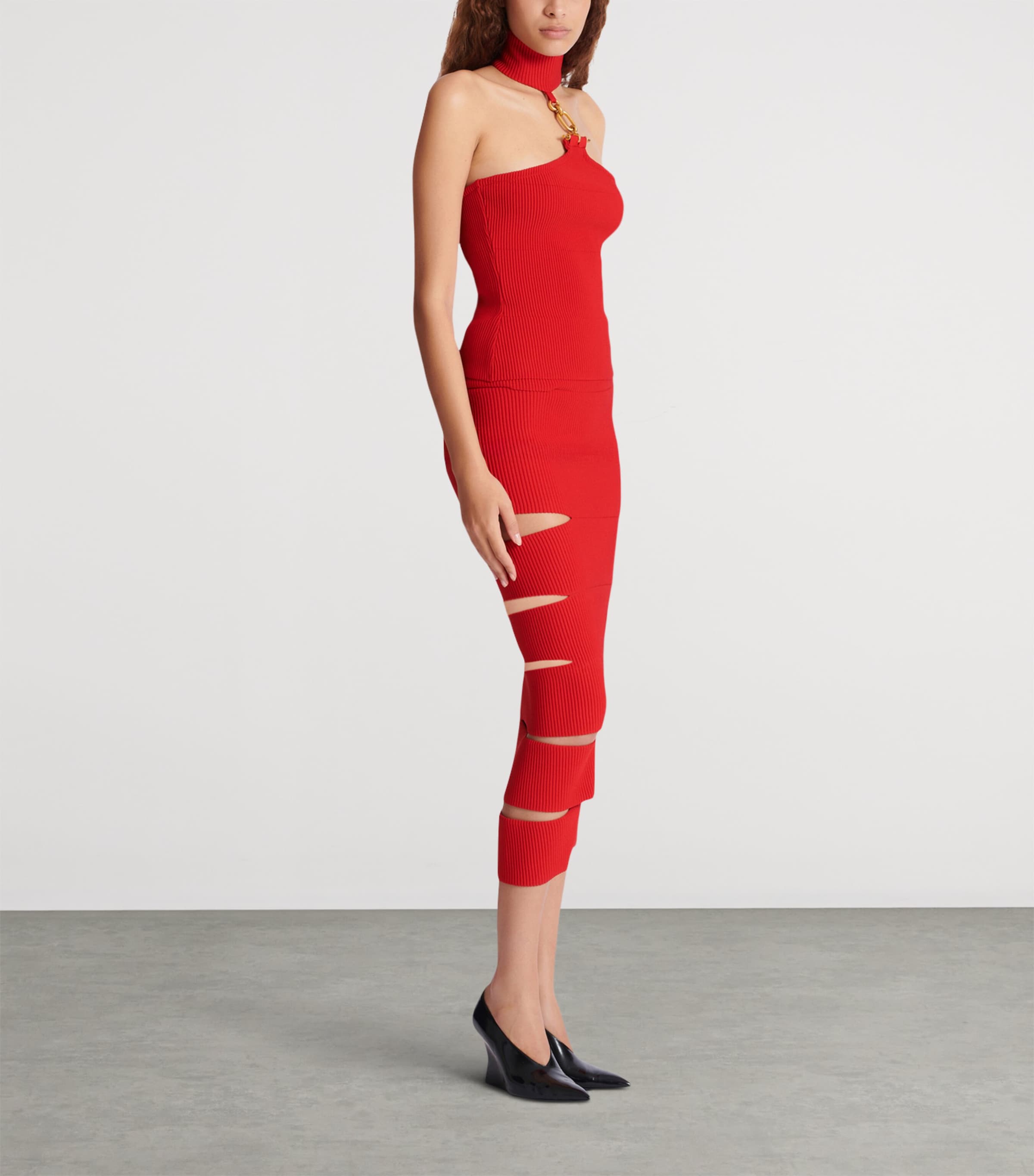 Rib-Knit Chain-Detail Top 3GK ROUGE Image 2