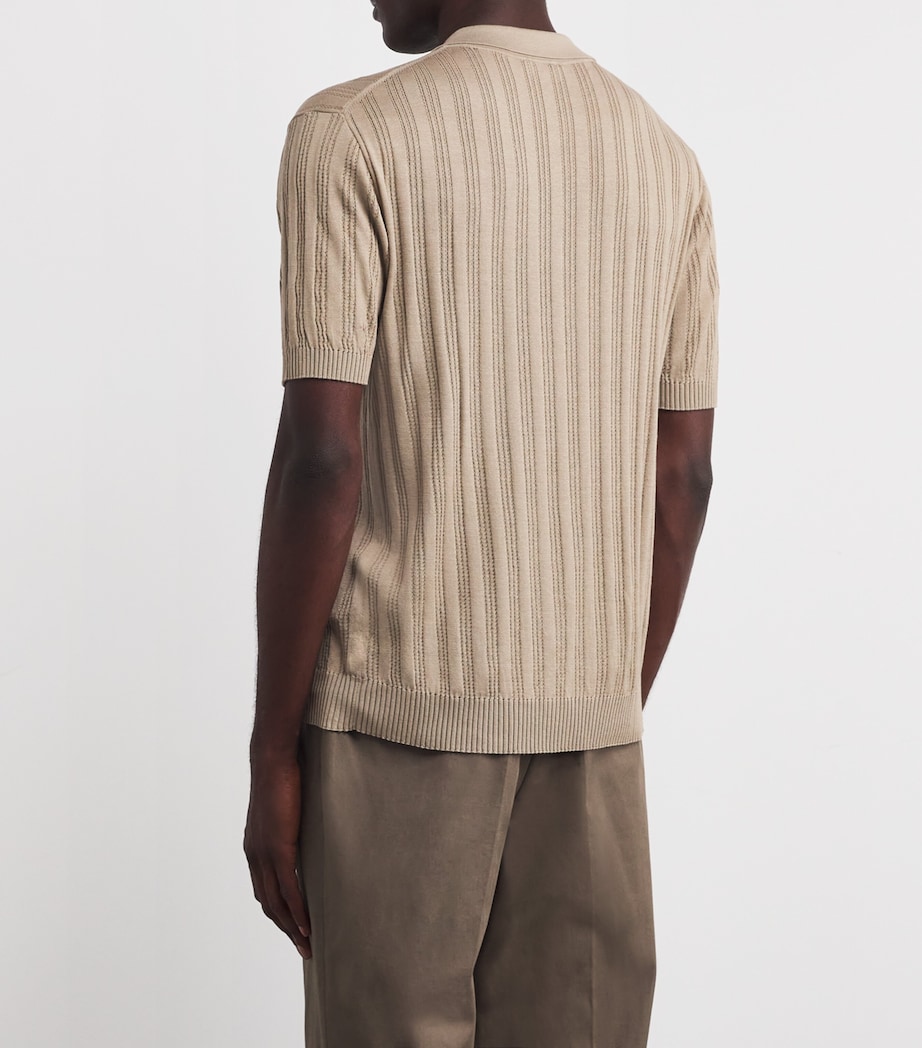 Silk-Cotton Polo Shirt 37 LIGHT BROWN Image 4