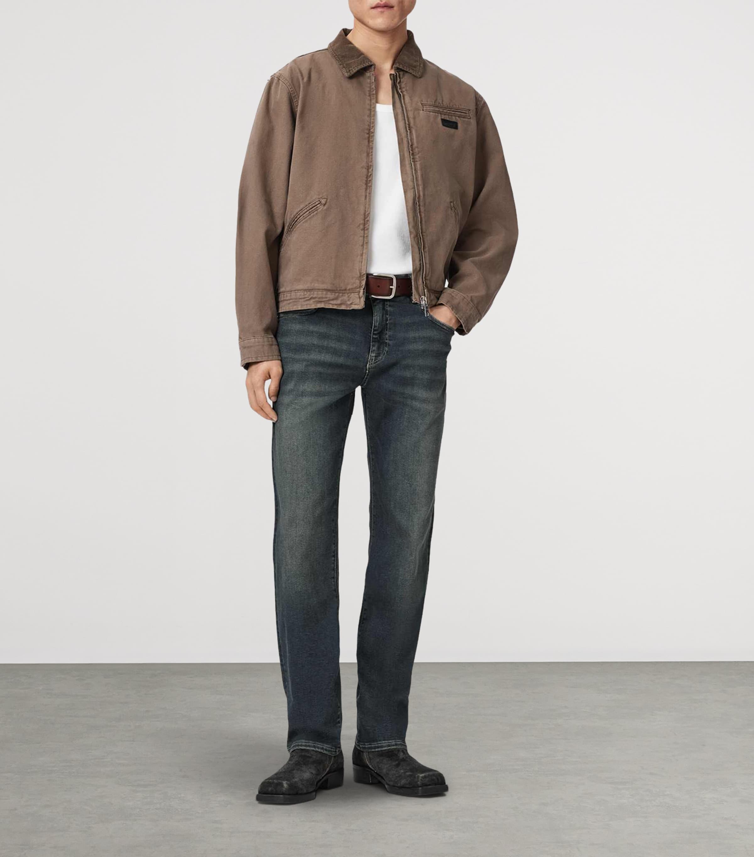 AllSaints Mens Sid Ultra Comfort Jeans Tinted Indigo Image 5
