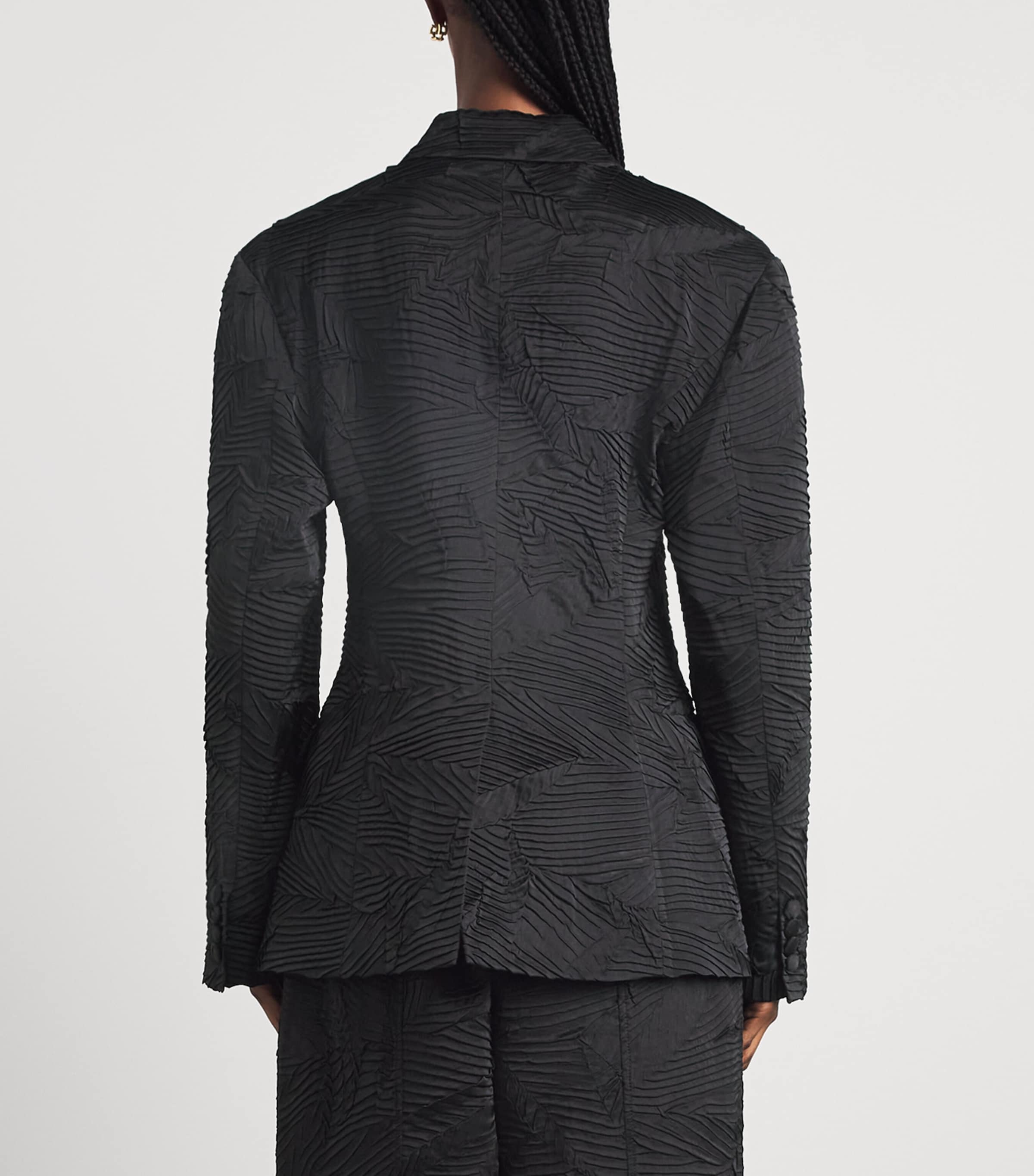 Ulla Johnson Womens Satin Dehmi Blazer Noir Image 5