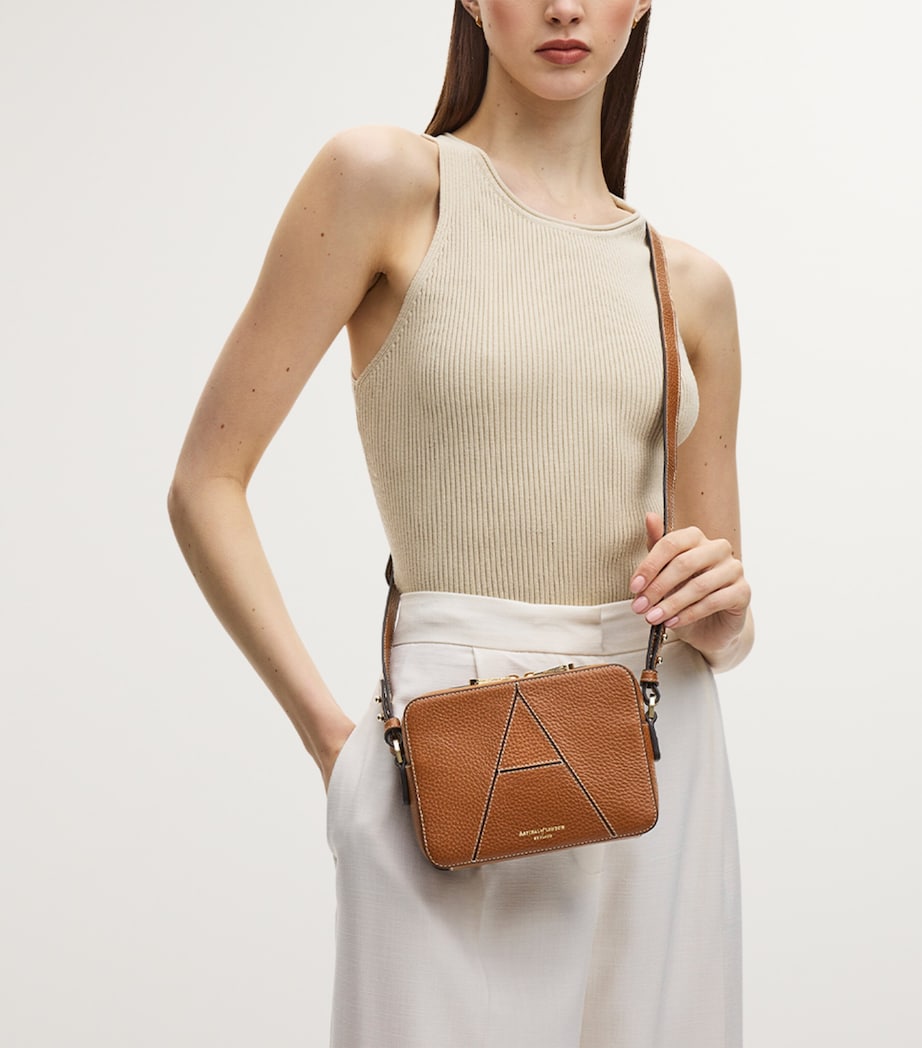 Leather 'A' Camera Bag TAN Image 2