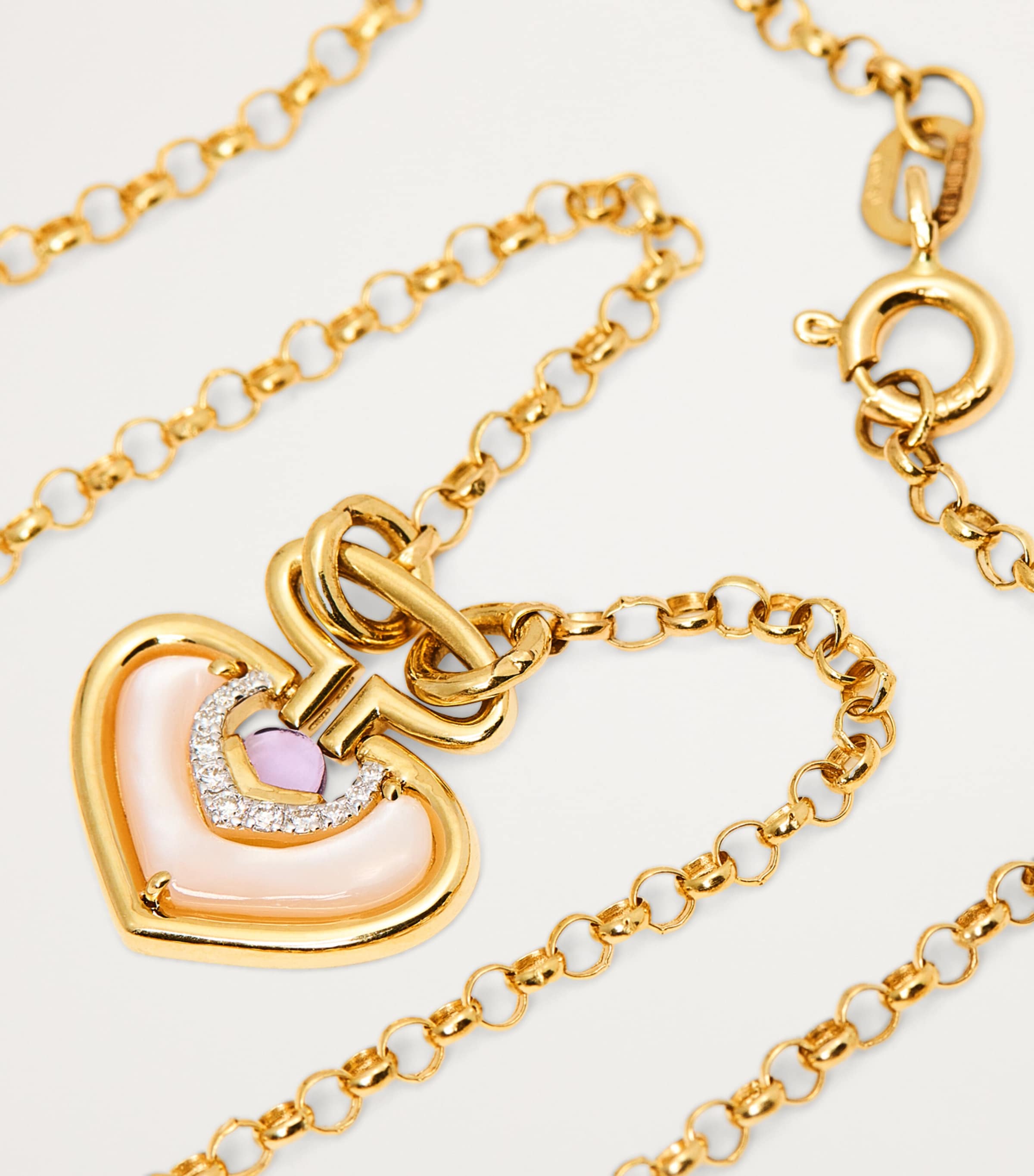 Yellow Gold, Diamond and Mother-of-Pearl Venus Lot N*91 Necklace YELLOW GOLD Image 5