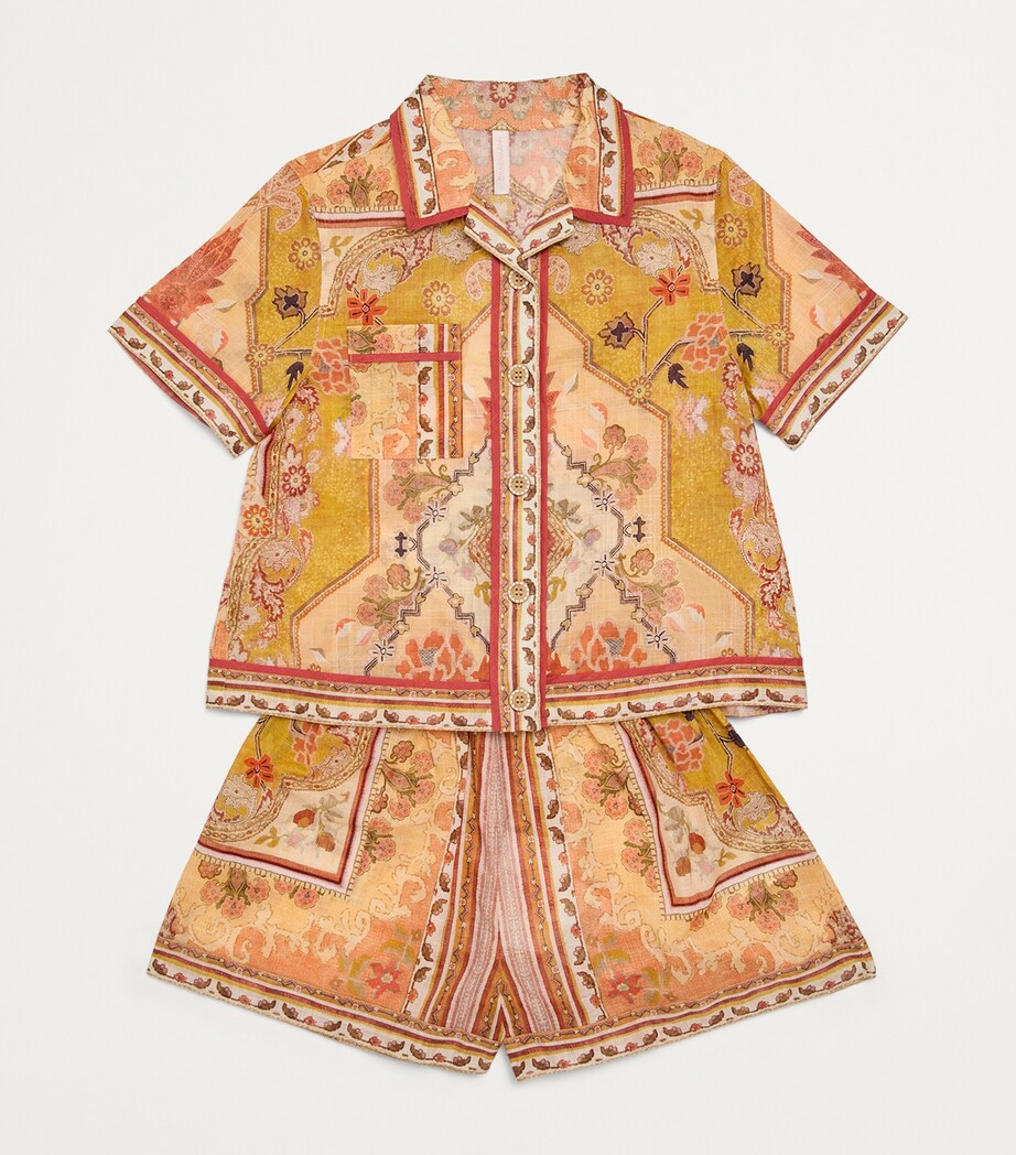 Cotton Wylie Short-Sleeve Shirt (2-12 Years) MUSMU MUSTARD MULTI Image 3