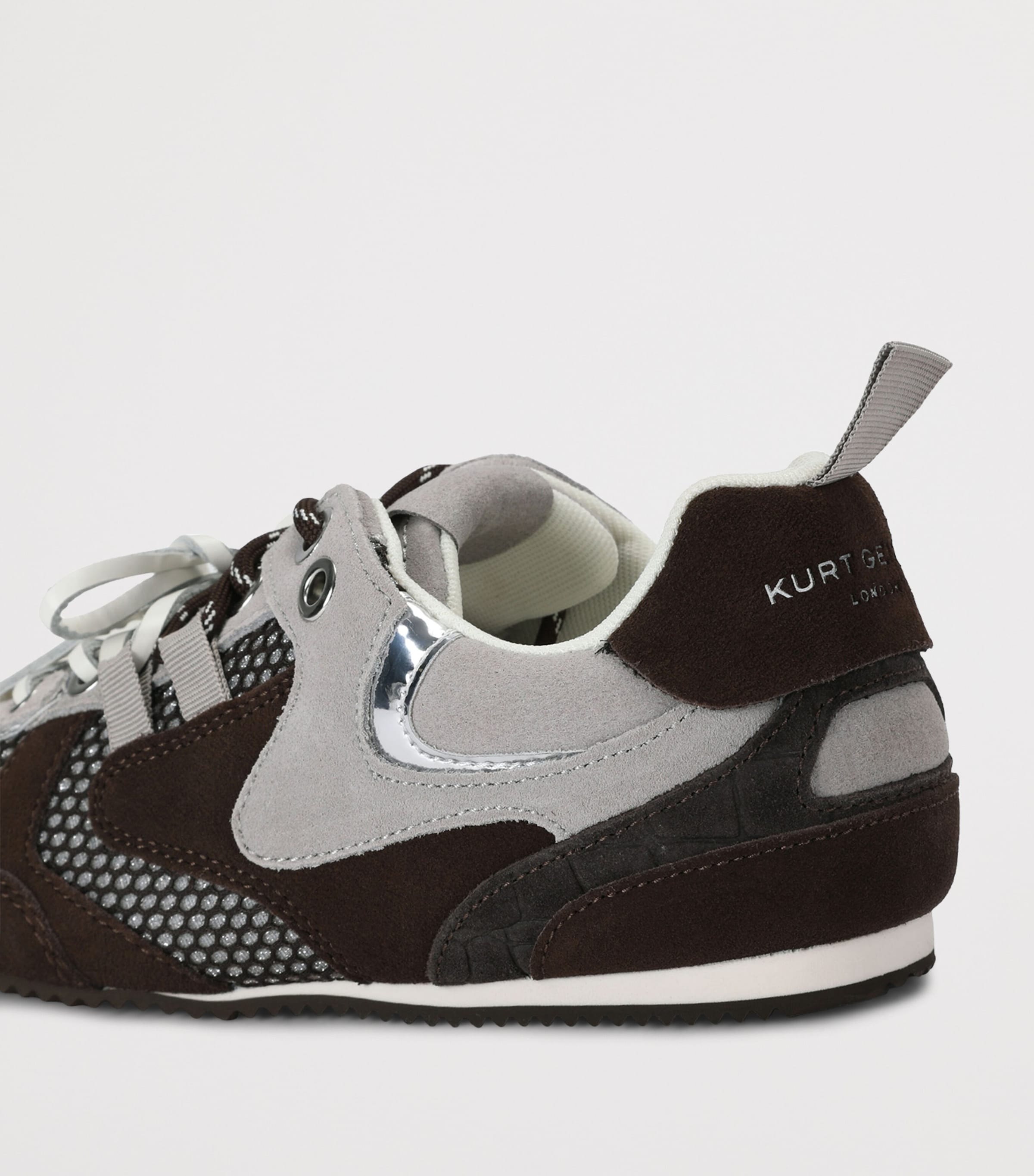 Kurt Geiger London Suede Slim Runner Sneakers Brown/oth Image 3