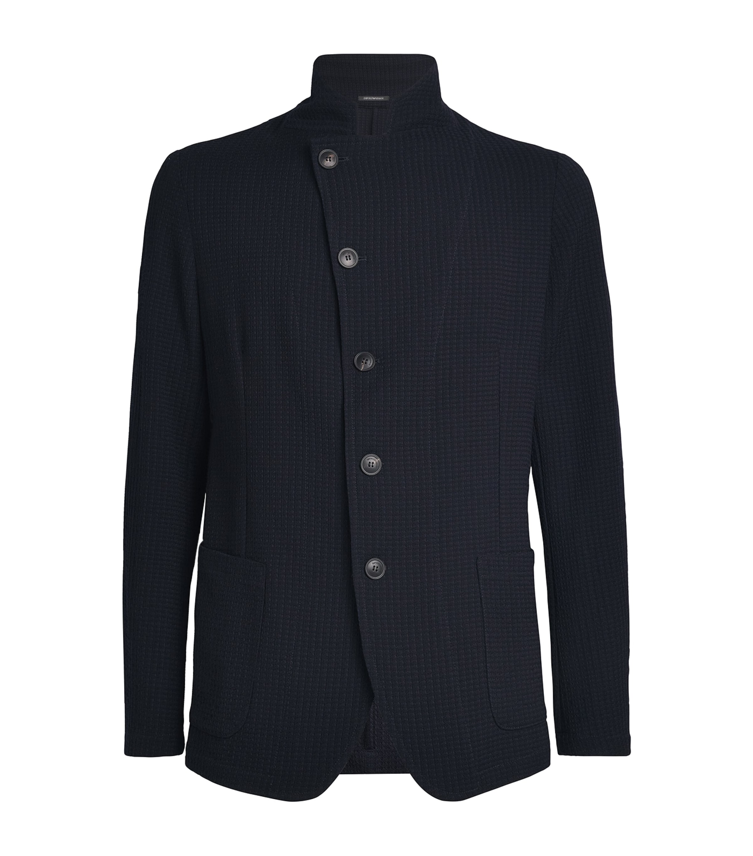 Emporio Armani Giacca Blu Con Pettorina E Cappuccio In Black