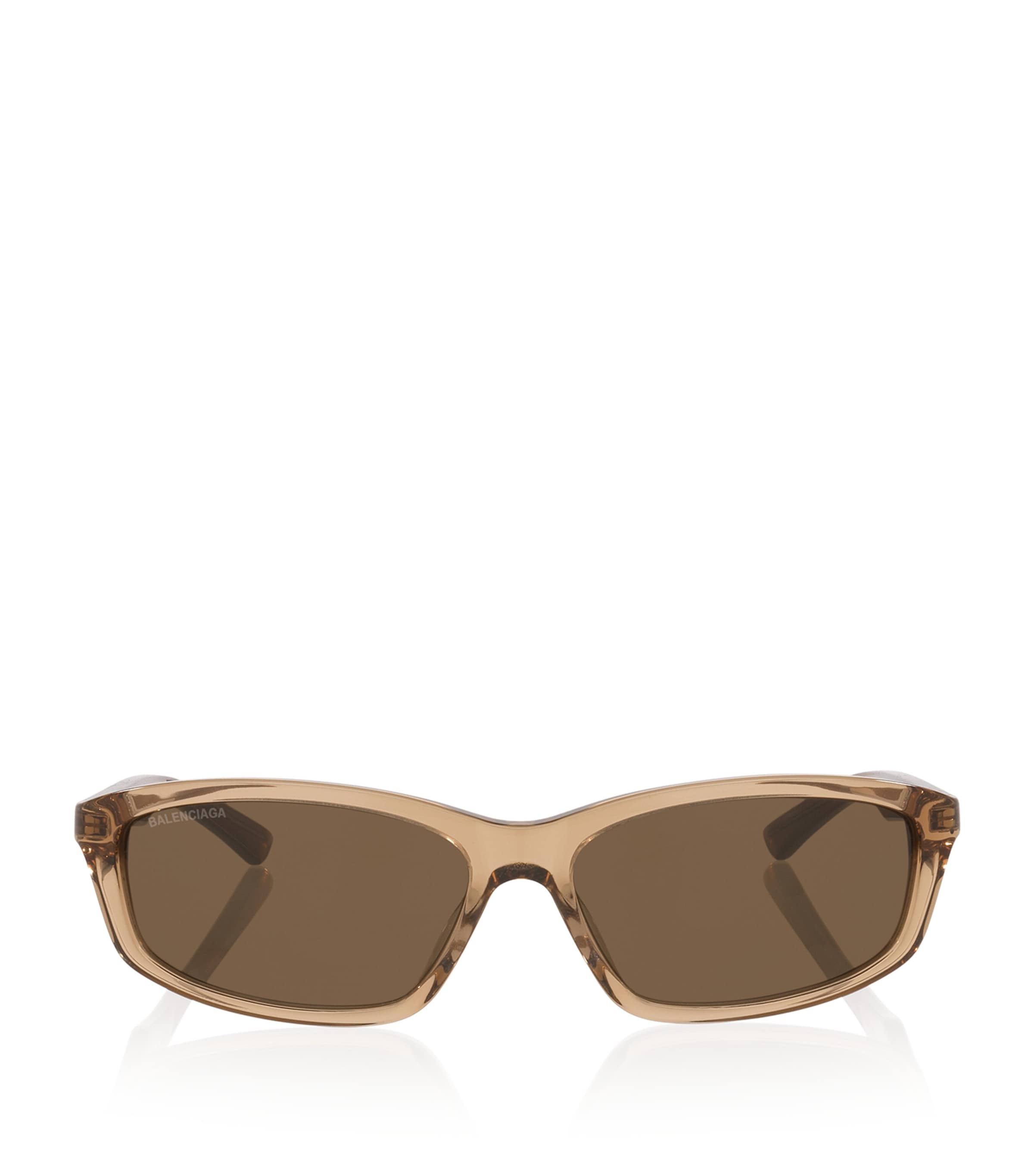 Balenciaga Womens Brown Bb0401s Rectangle-frame Acetate Sunglasses In Brown