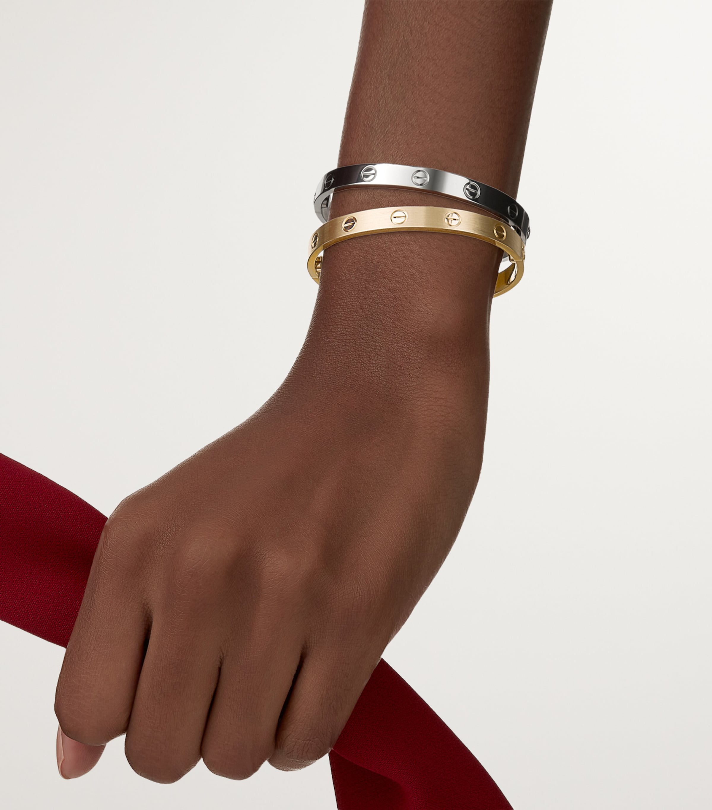 LOVE Classic White Gold Bracelet - Single-Screw Closure WHITE GOLD Image 3