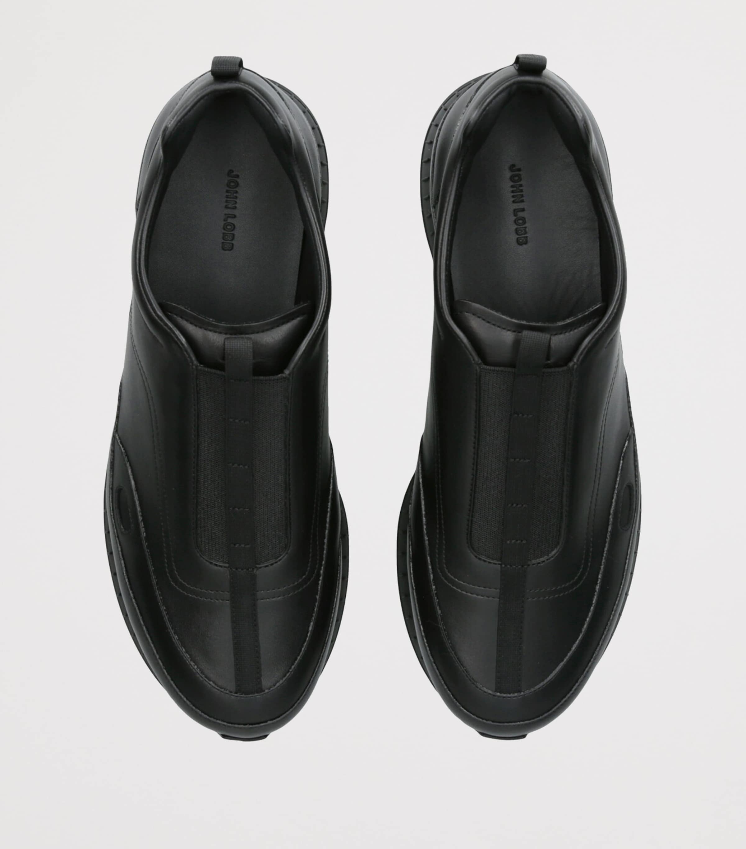 Leather Stream Laced Sneakers BLACK Image 4