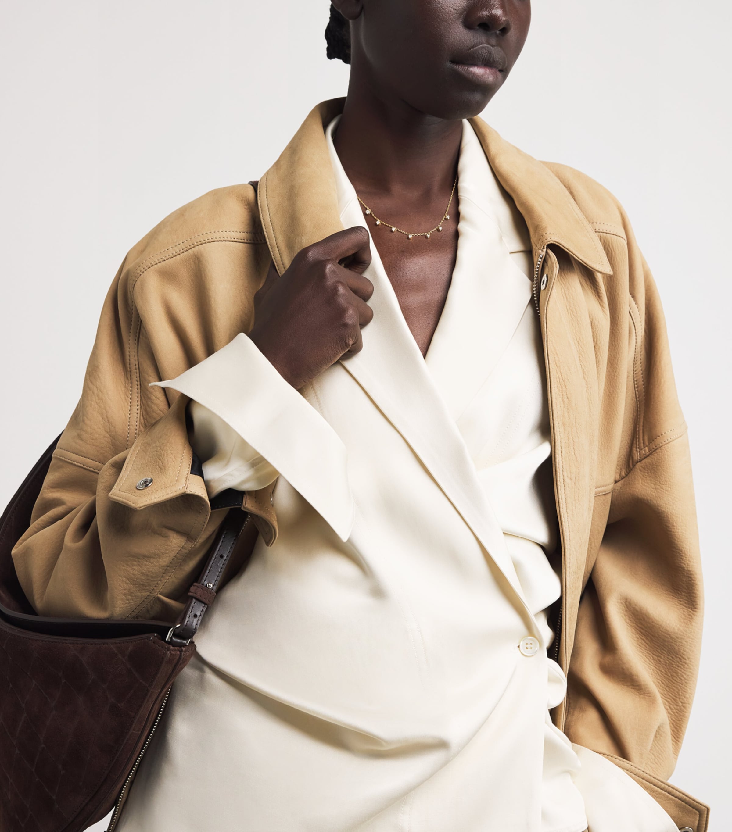 Yellow Gold and Diamond Illusion Necklace YELLOW GOLD Image 2