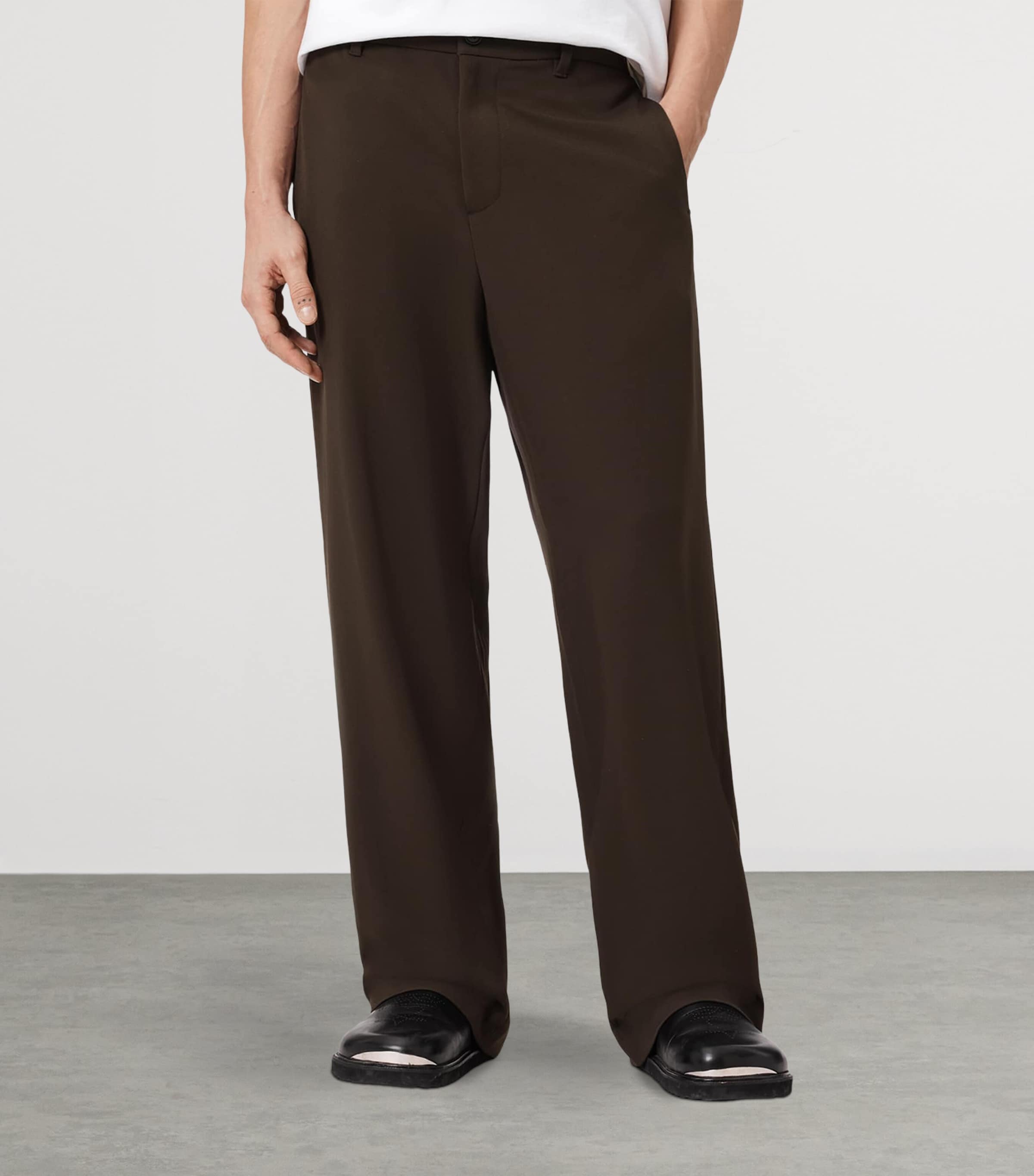 Wide-Leg Halla Trousers TAUPE BROWN Image 5
