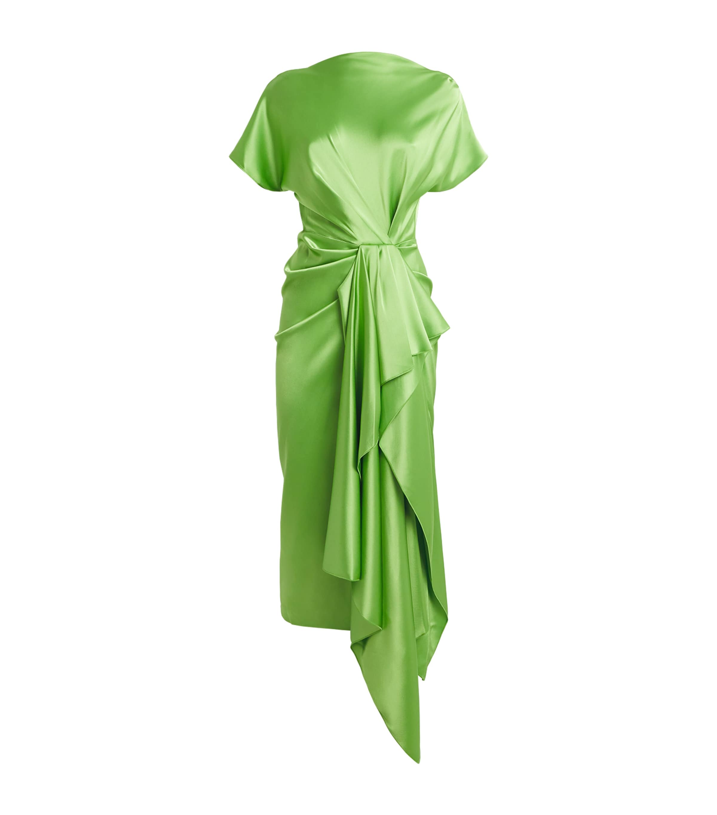 Roksanda Womens Satin Zoa Midi Dress Meadow Image 1
