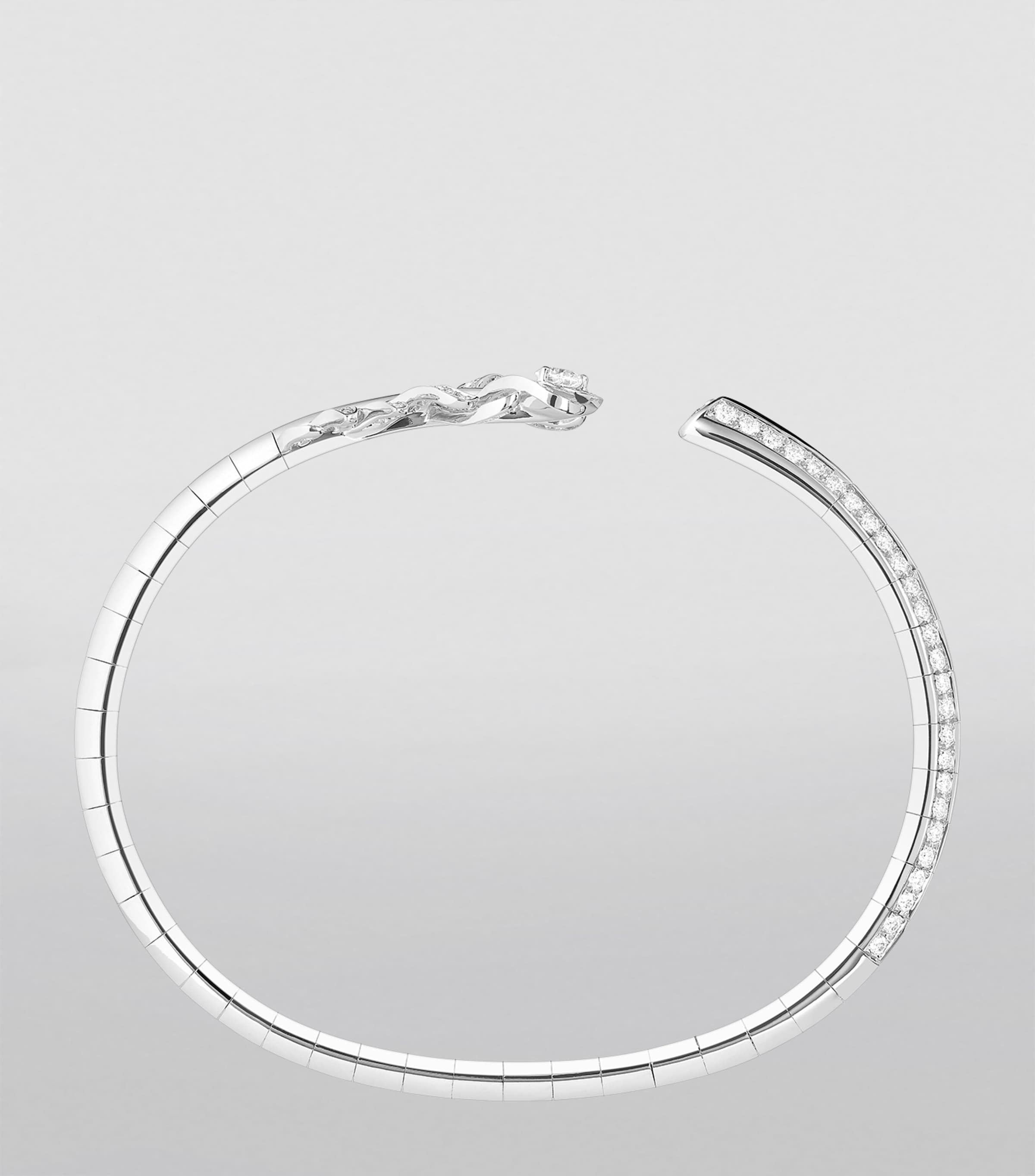 White Gold and Diamond Plume de Paon Bracelet WHITE GOLD Image 3