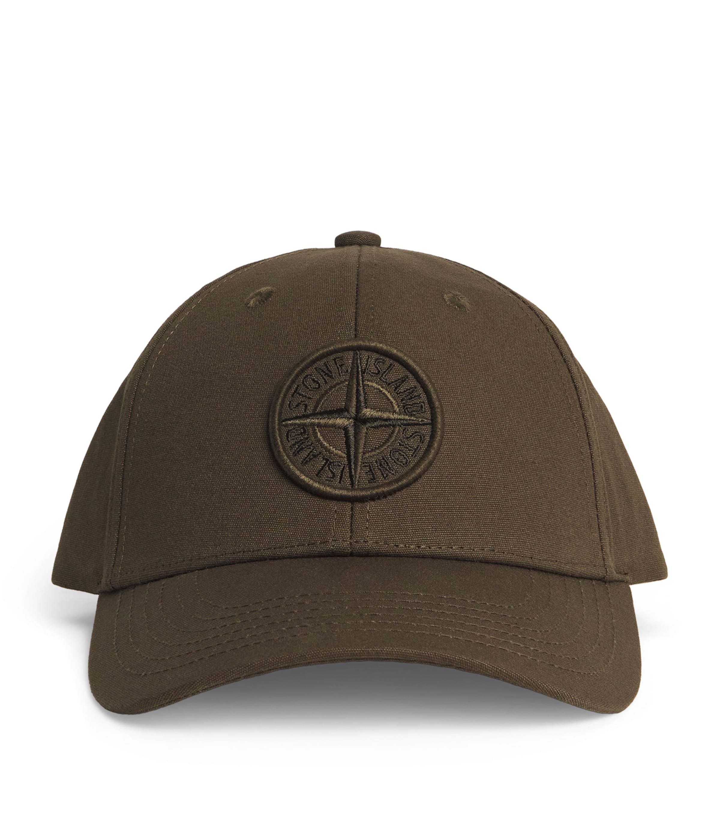 STONE ISLAND COTTON LOGO BASEBALL CAP