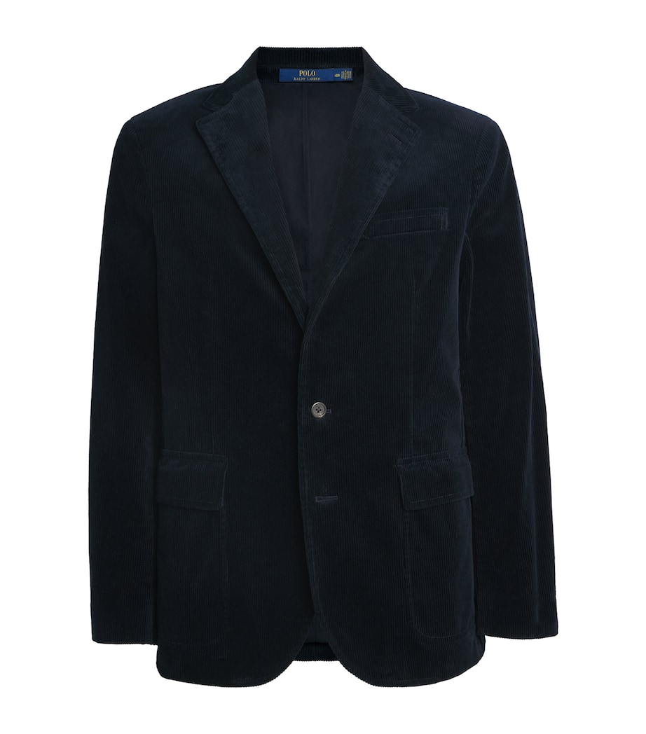 Corduroy Single-Breasted Blazer NAVY Image 1