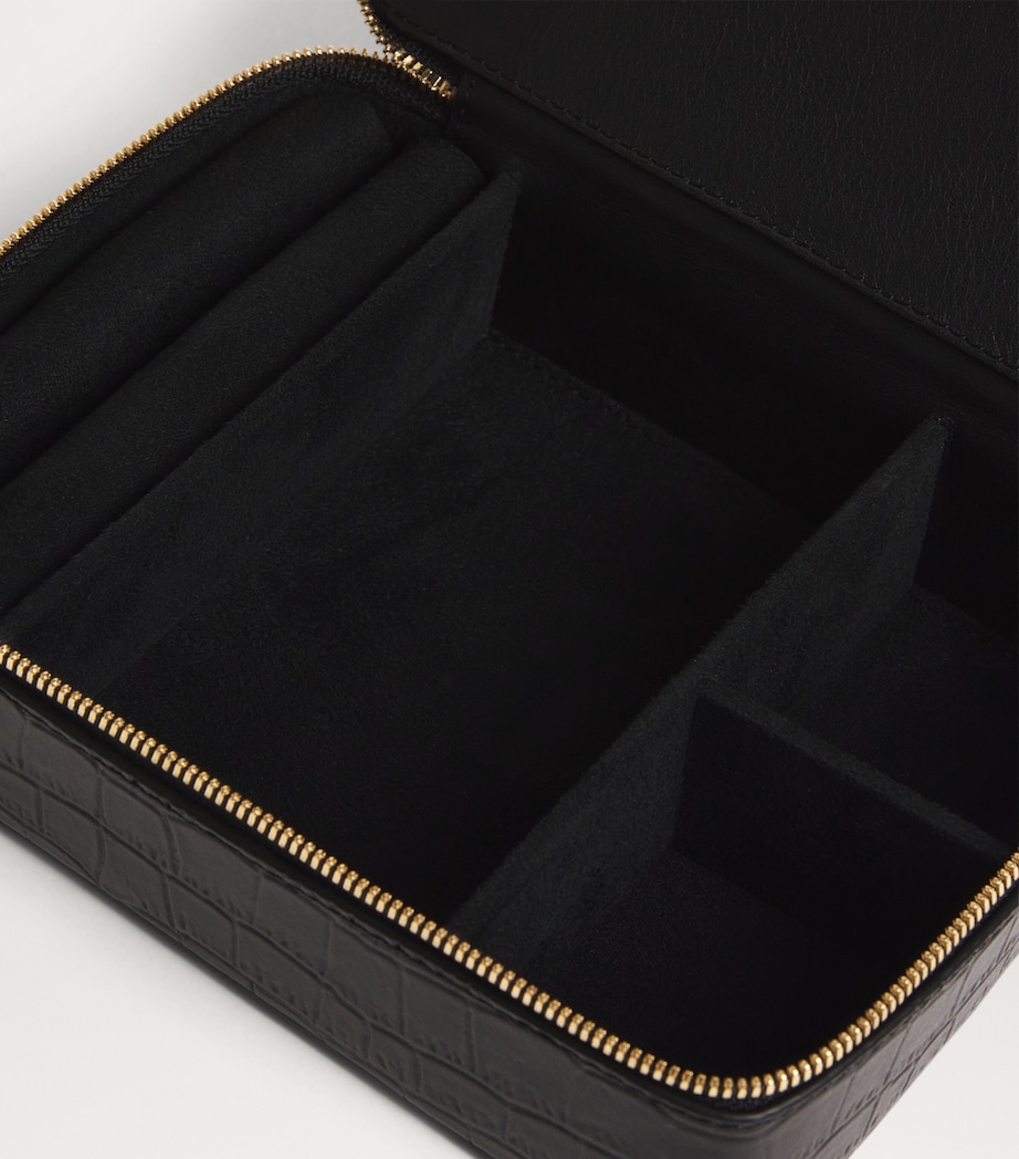 Harrods Large Leather Trinket Box Black Image 3