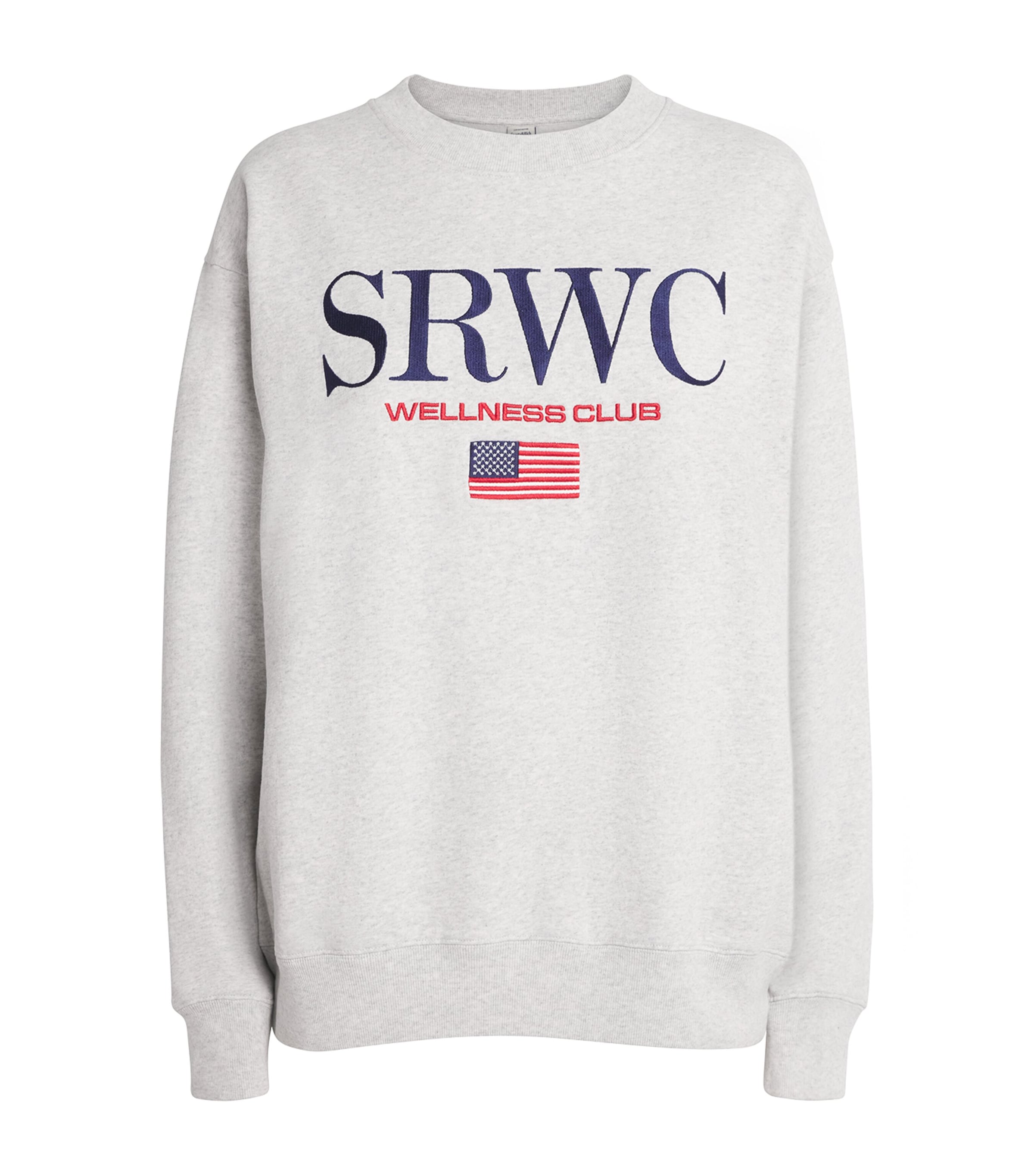 Sporty & Rich Womens Cotton Nautical Sweatshirt Heather Gray Image 1