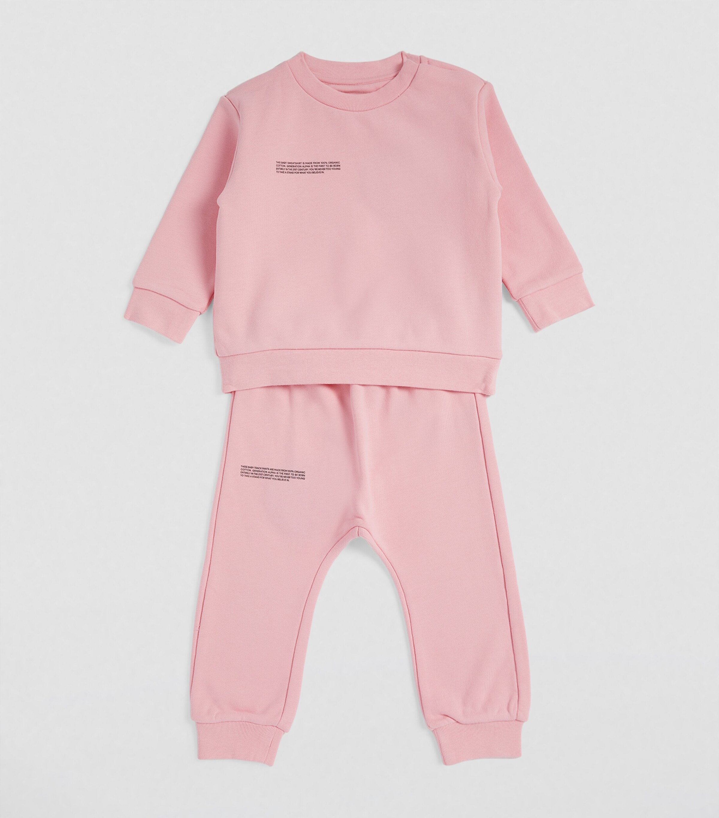Pangaia Kids Organic Cotton Sweatpants (3-24 Months) Sakura Pink Image 2