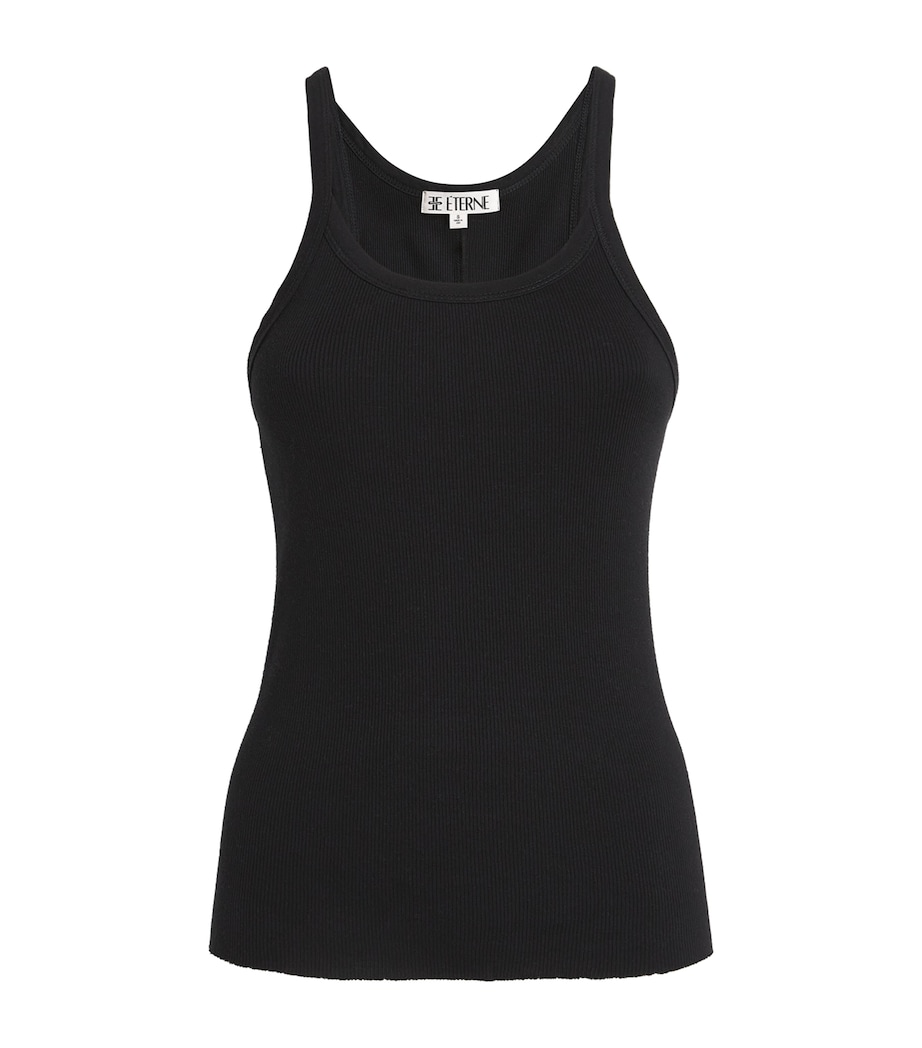 Ribbed Tank Top BLACK BLK Image 1