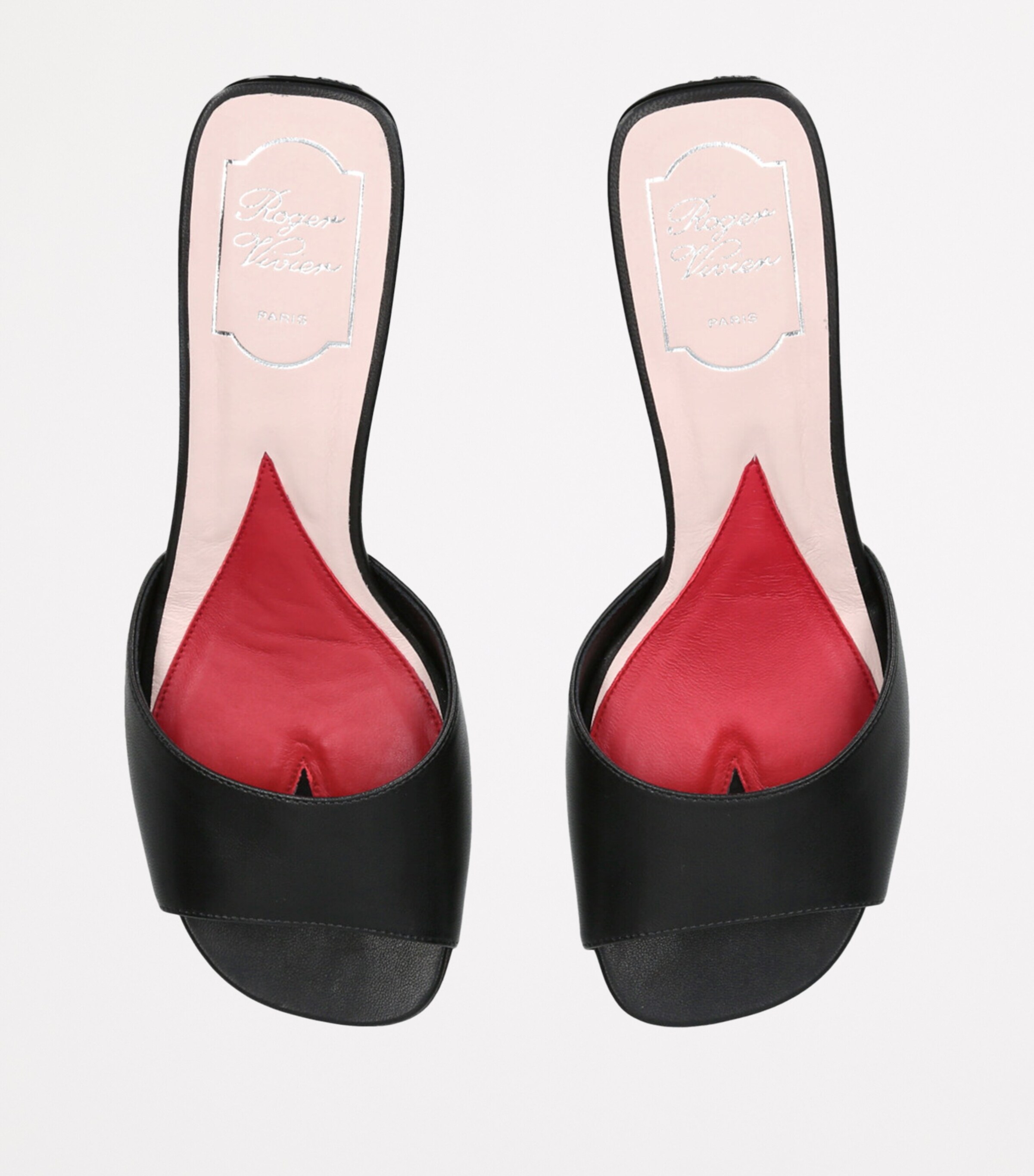 Roger Vivier Leather  Crystal-Embellished Strass Mules Black Image 4