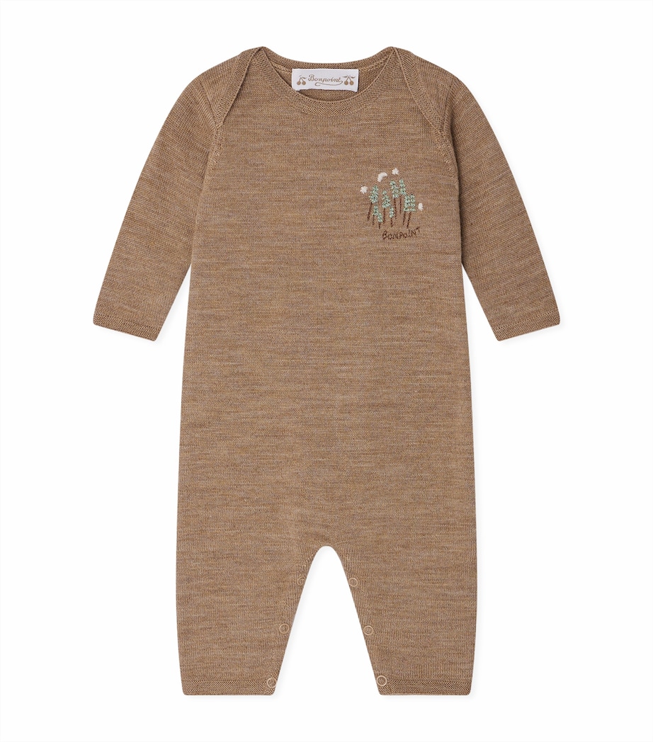 Wool Playsuit (1-18 Months) UPB NOISETTE Image 1