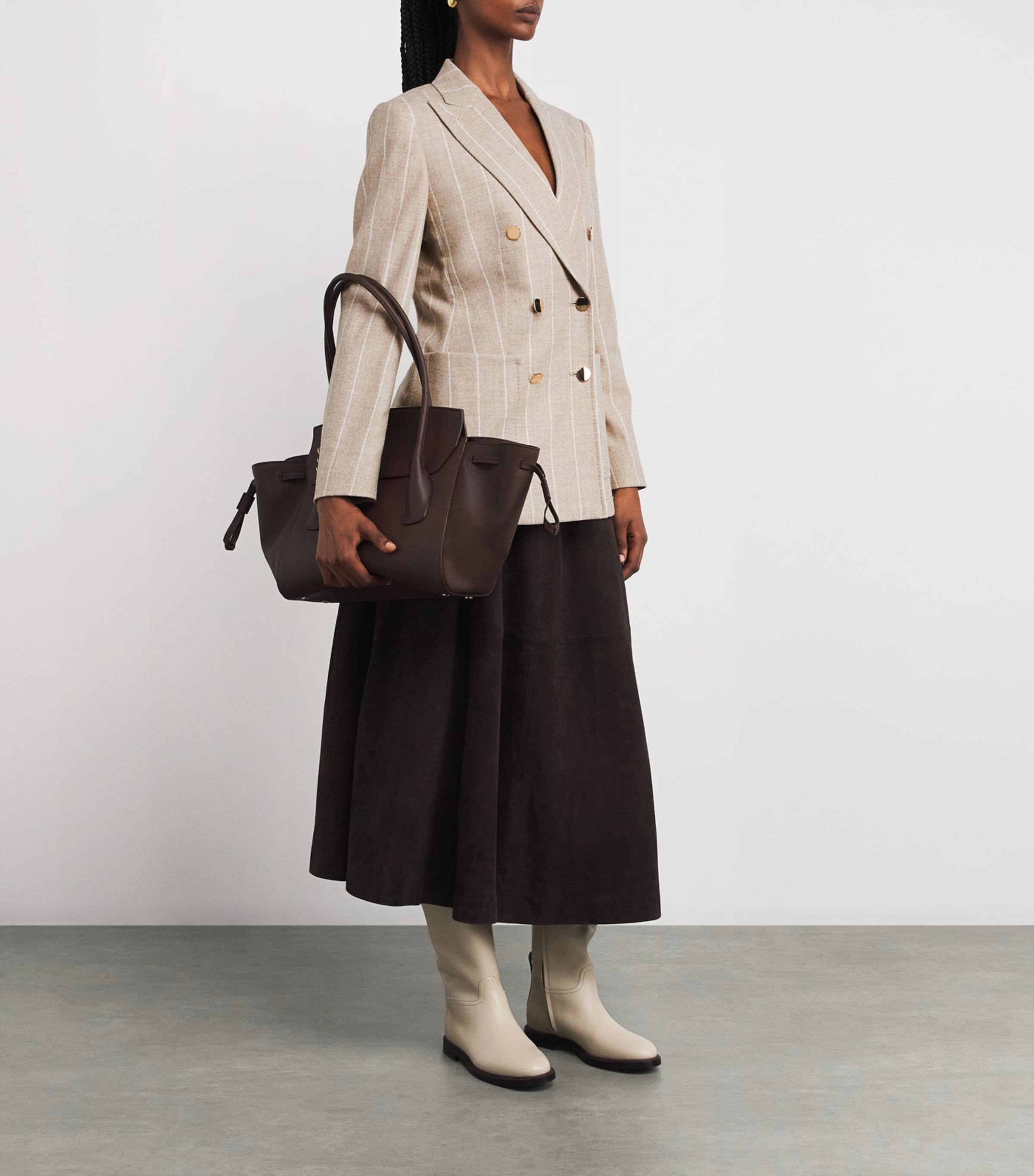 Wool-Blend Stripe Sartoriale Blazer BEIGE Image 2