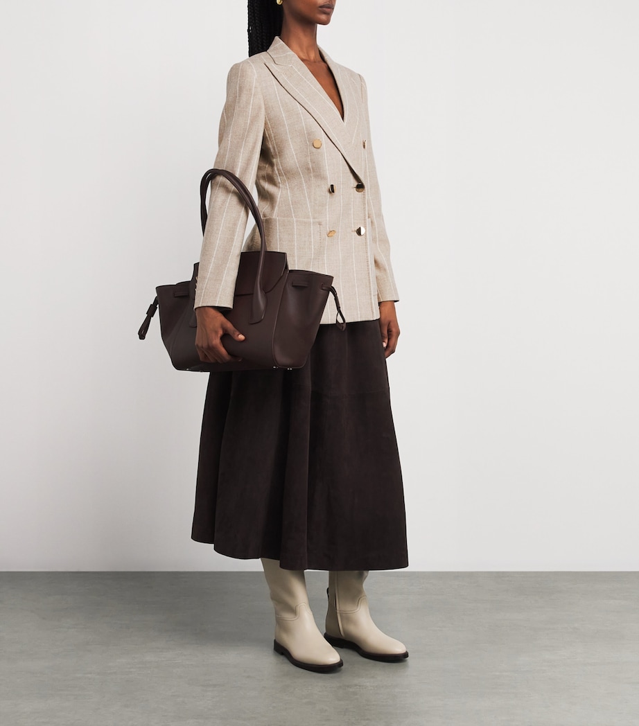 Wool-Blend Stripe Blazer BEIGE Image 2