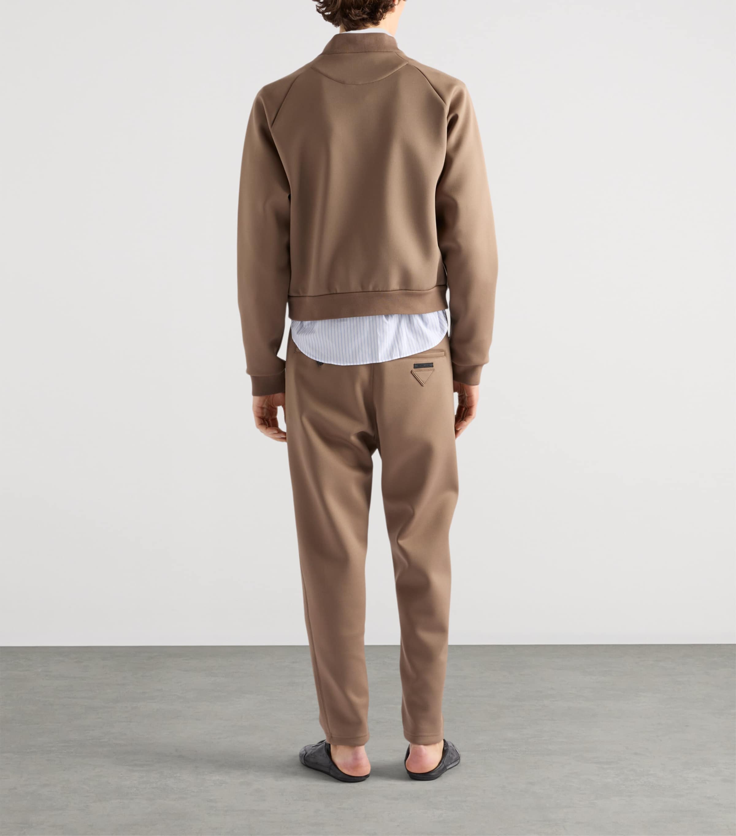 Prada Mens Jersey Zip-Up Sweatshirt Image 5