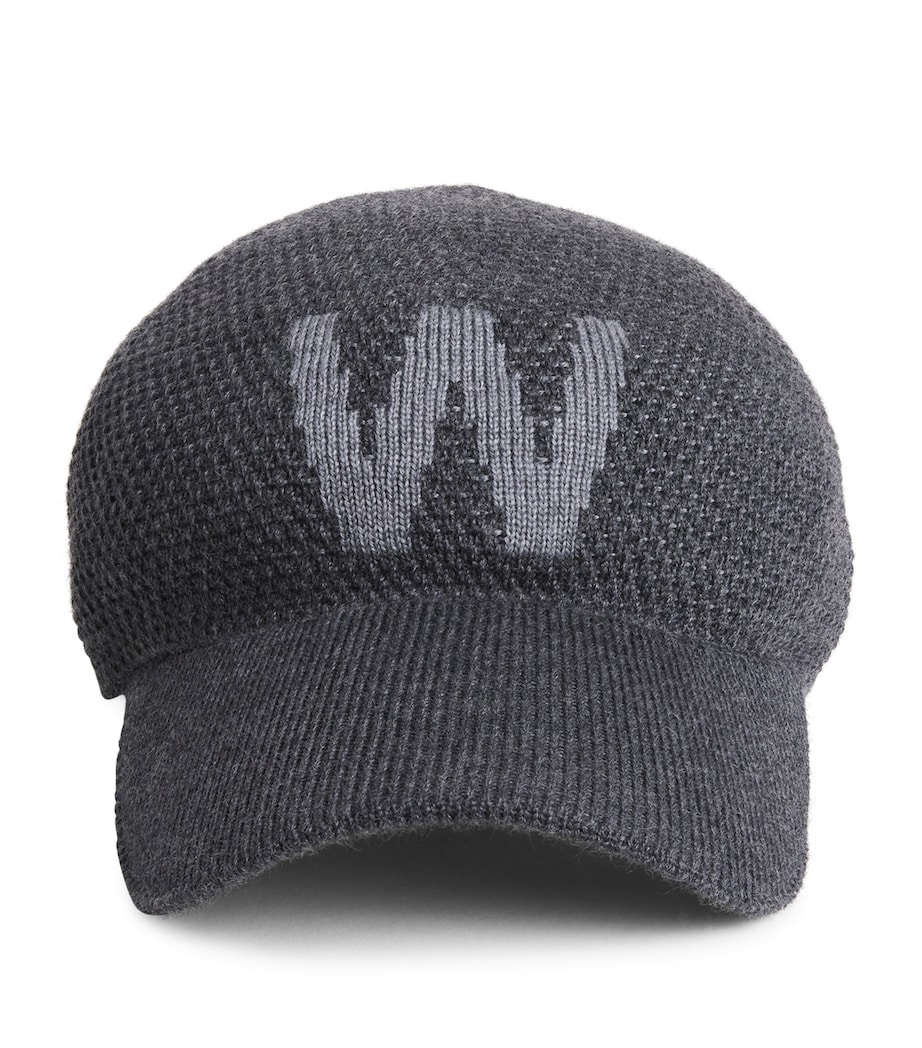 Wool-Blend Knitted Baseball Cap LIGHT GREY Image 1