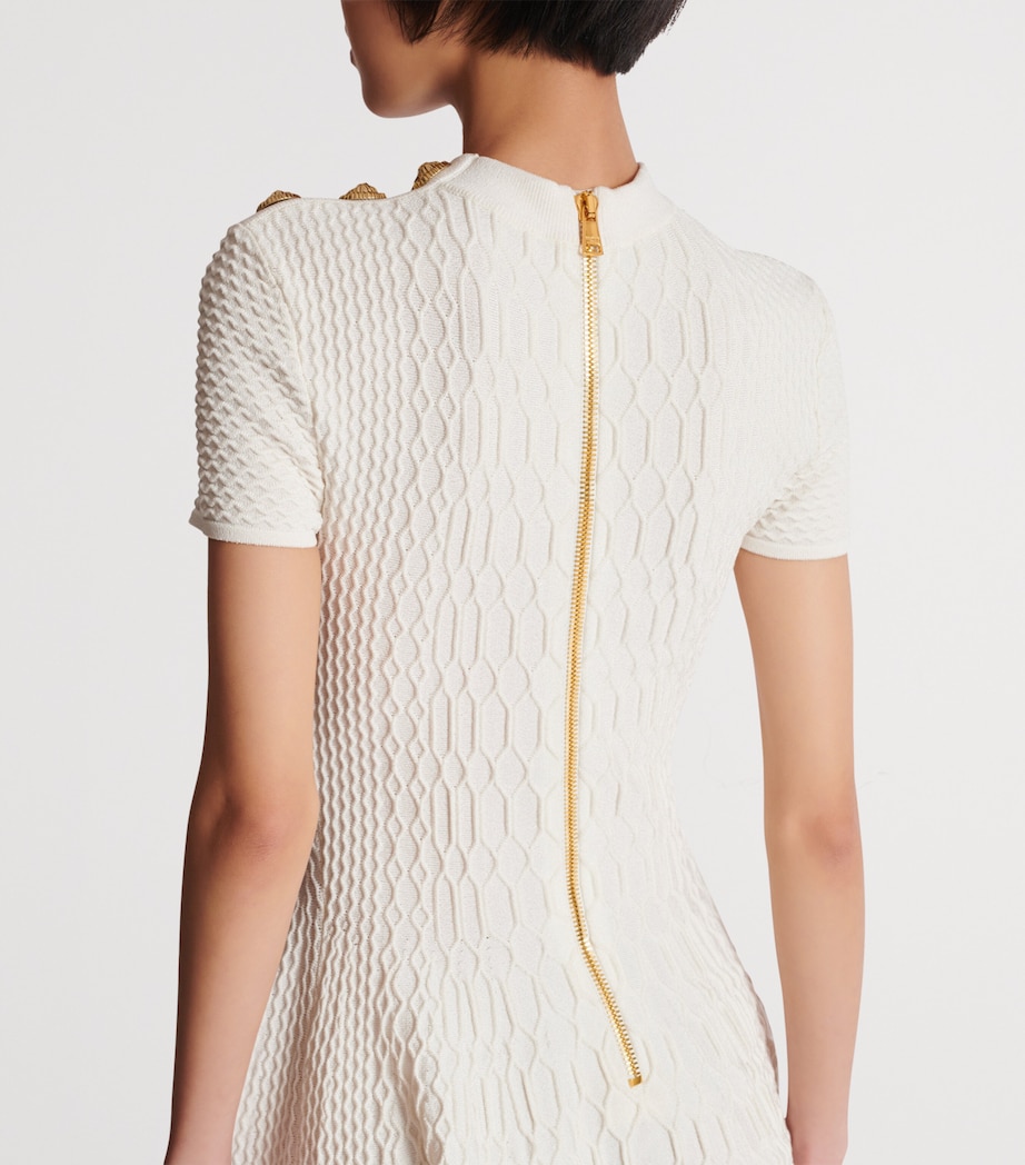 Geometric Jacquard Mini Dress 0KA NATUREL Image 8