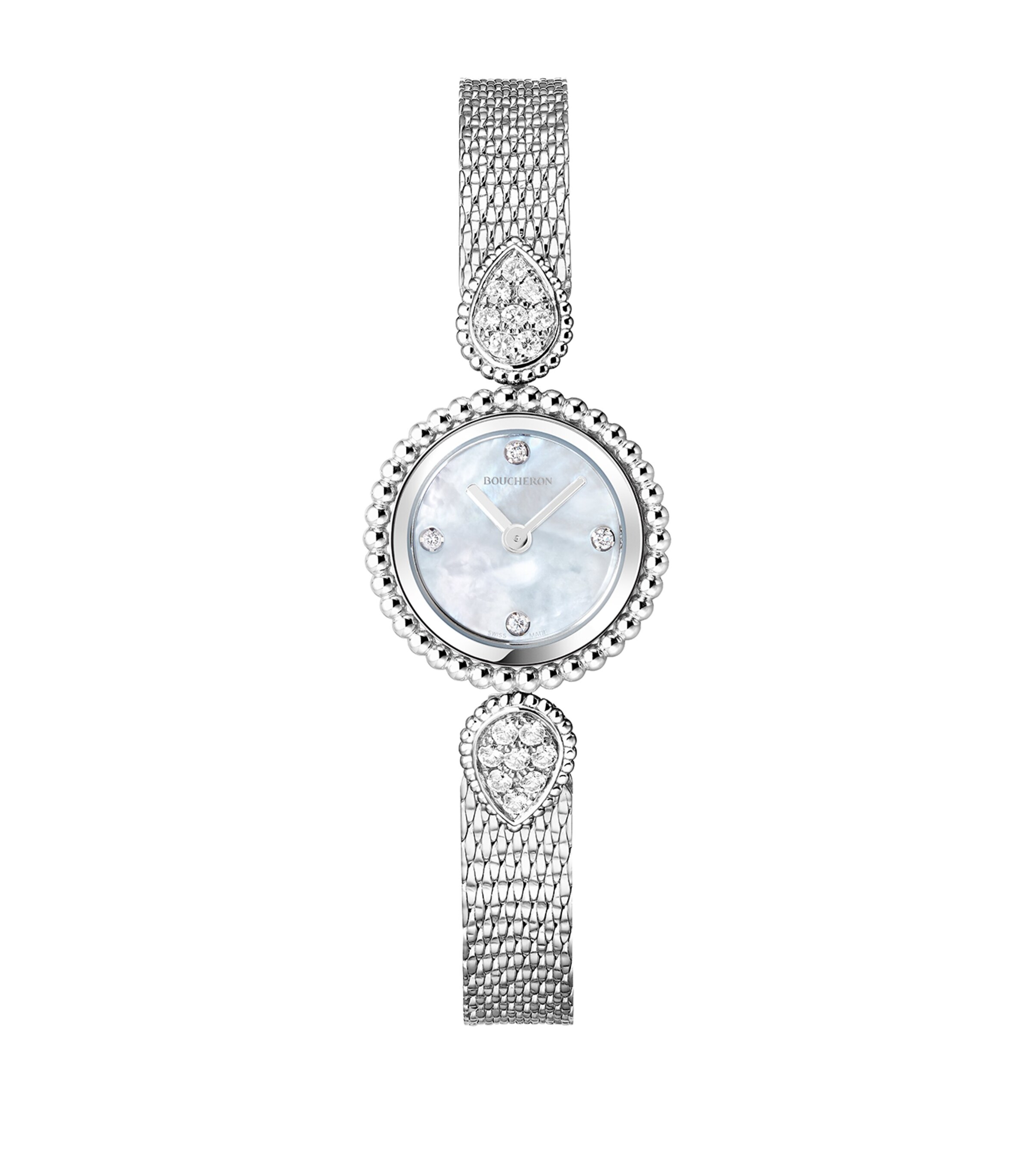 BOUCHERON STEEL AND DIAMOND SERPENT BOHÈME WATCH