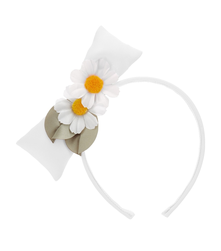 Daisy Bow Headband BIANCO Image 1