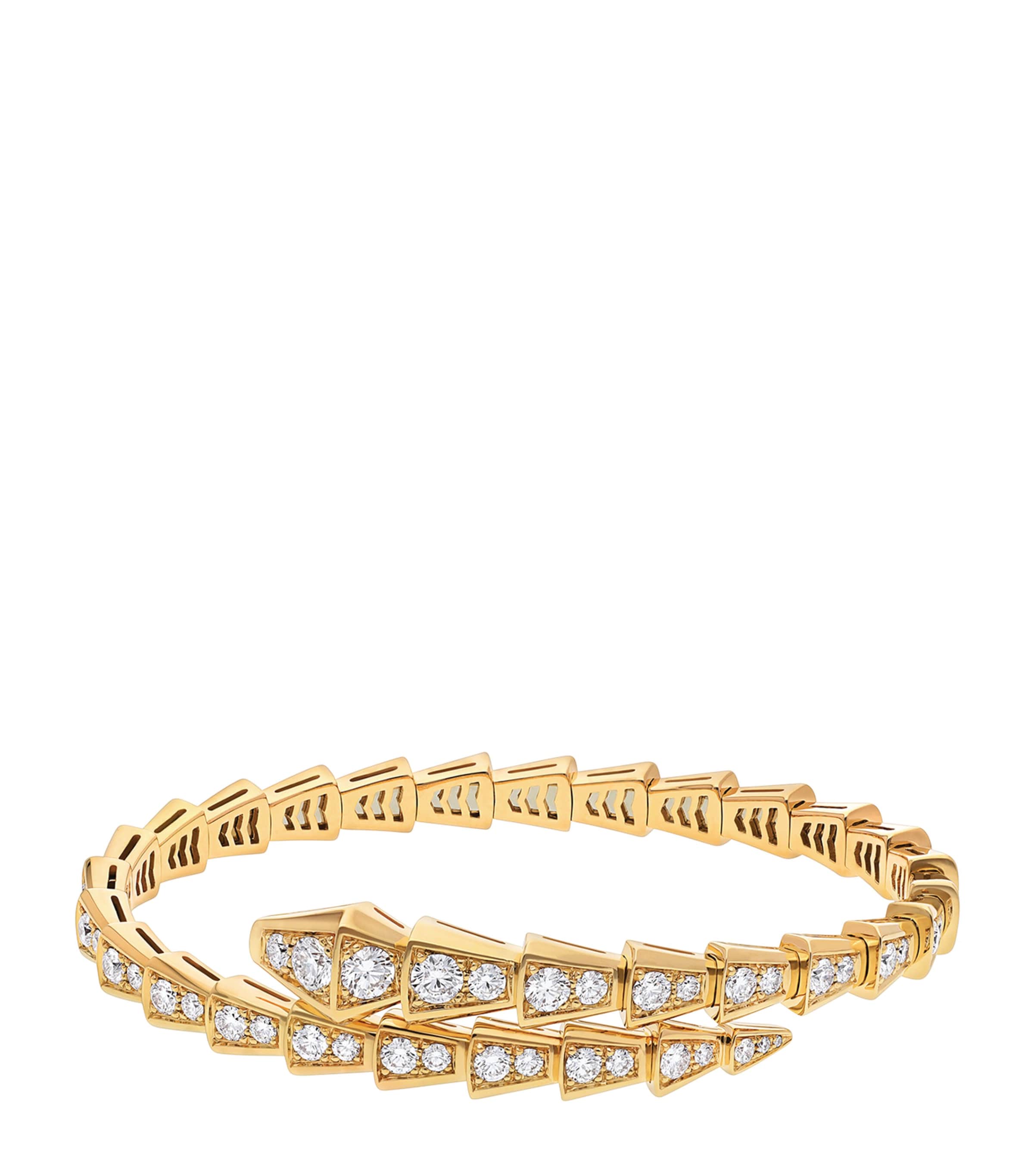 Bvlgari Yellow Gold and Diamond Serpenti Viper Bracelet Yellow Gold Image 2