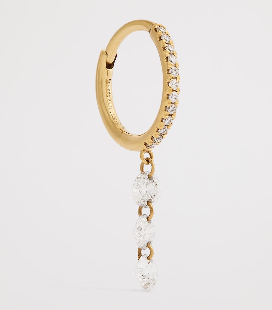 Yellow Gold and Diamond Danae Single Earring YELLOW GOLD Image 3