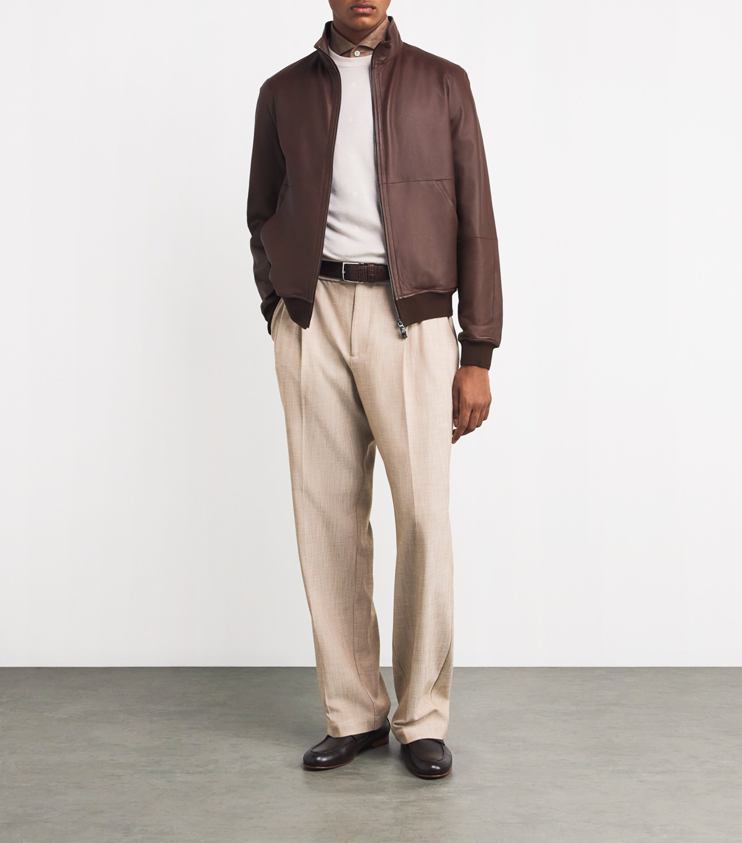 Lambskin Bomber Jacket 030 DARK BROWN EBONY Image 2