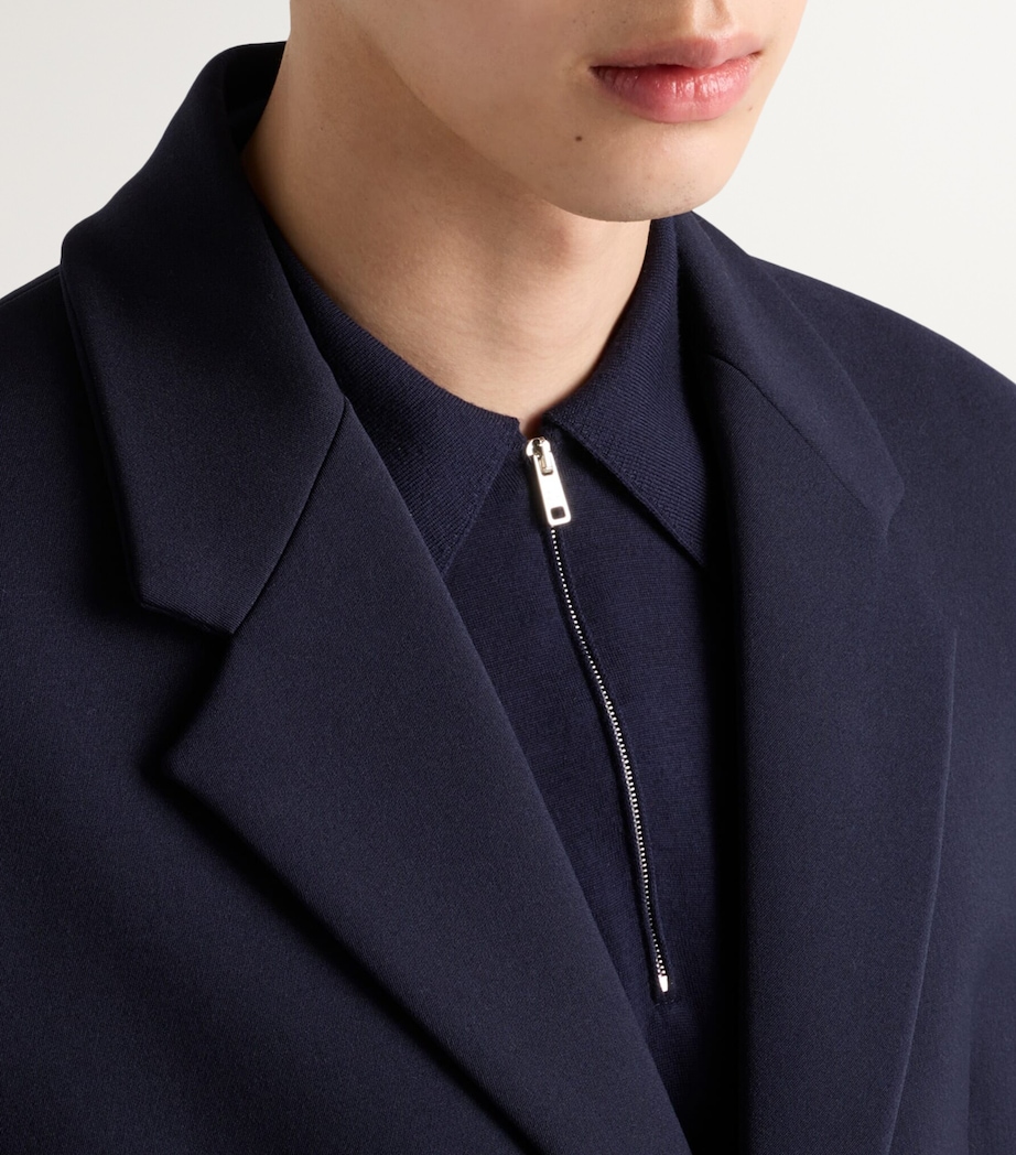 Prada Mens Wool Logo Polo Shirt Image 5