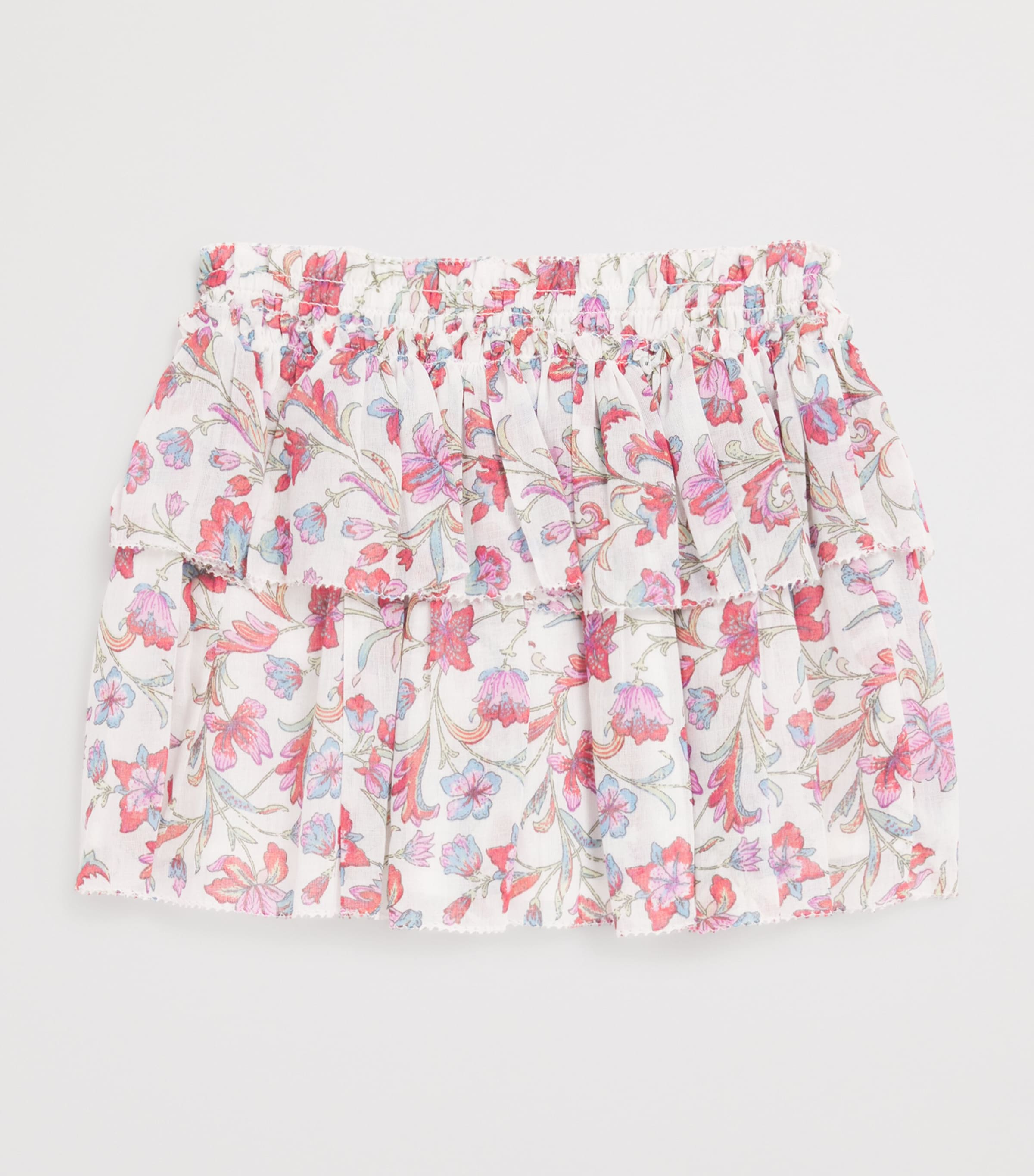 Cotton Floral Roumia Skirt  (3-10 Years) CREAM FLORAL HAVEN Image 2