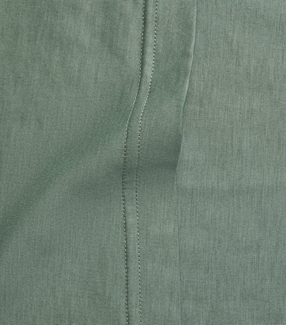 Eton Mens Silk-Cotton T-Shirt Dark Green Image 6
