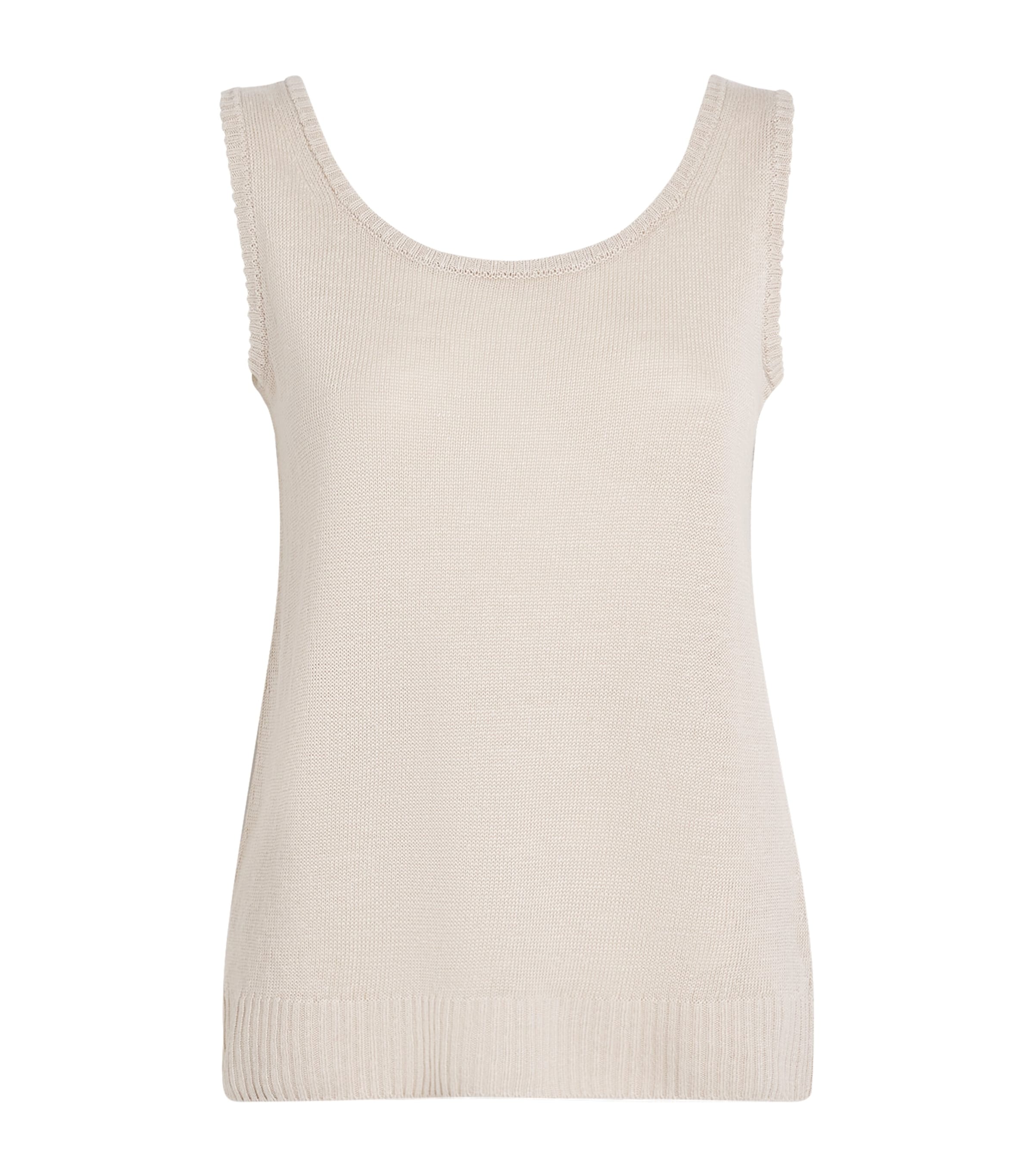 Mm Max Mara Linen Knitted Tank Top